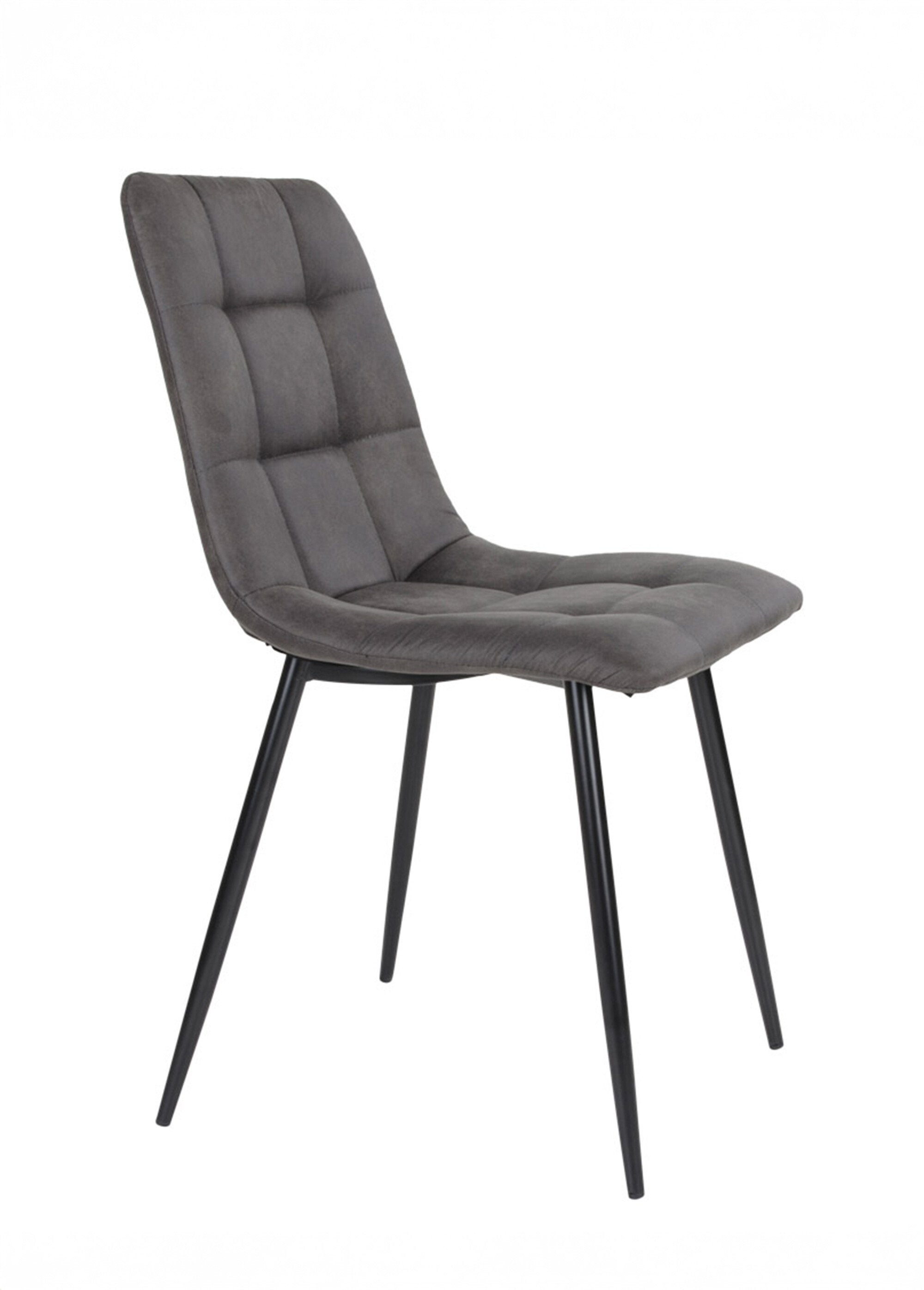 Chaise assise matelassée microfibre 3G GRIS HN-1001192 DR1