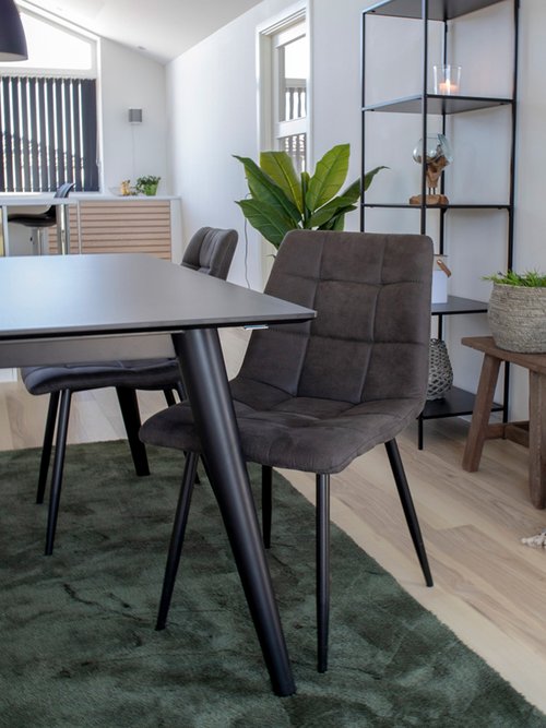 Chaise assise matelassée microfibre 3G GRIS HN-1001192 SI1