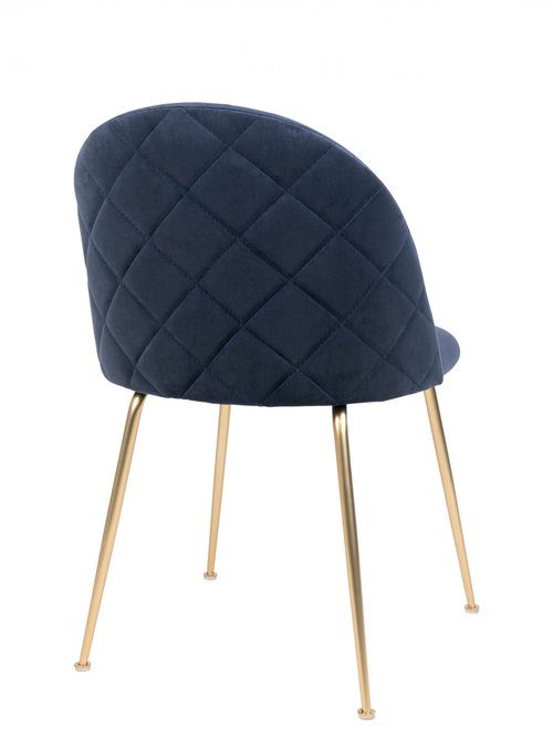 Chaise en velours pieds aspect laiton 2B BLEU HN-1001251 DO1