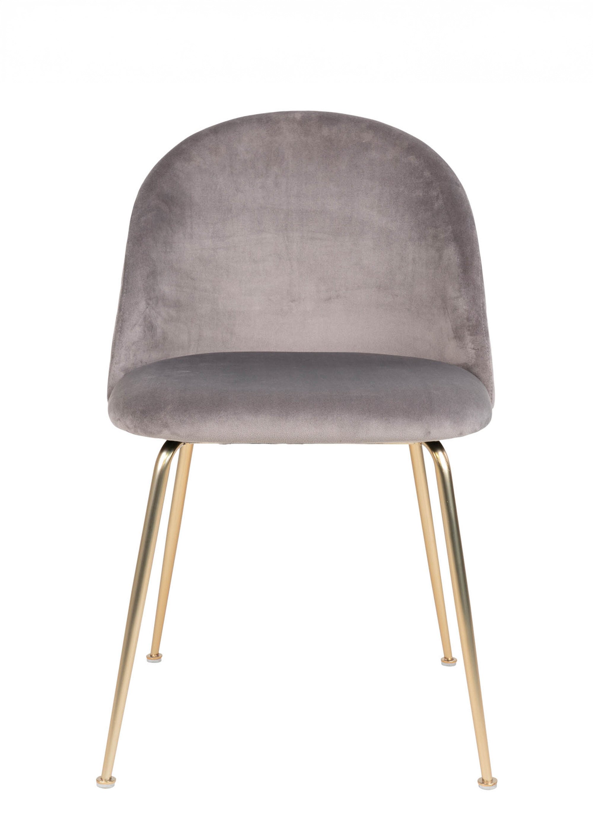 Chaise en velours pieds aspect laiton 3G