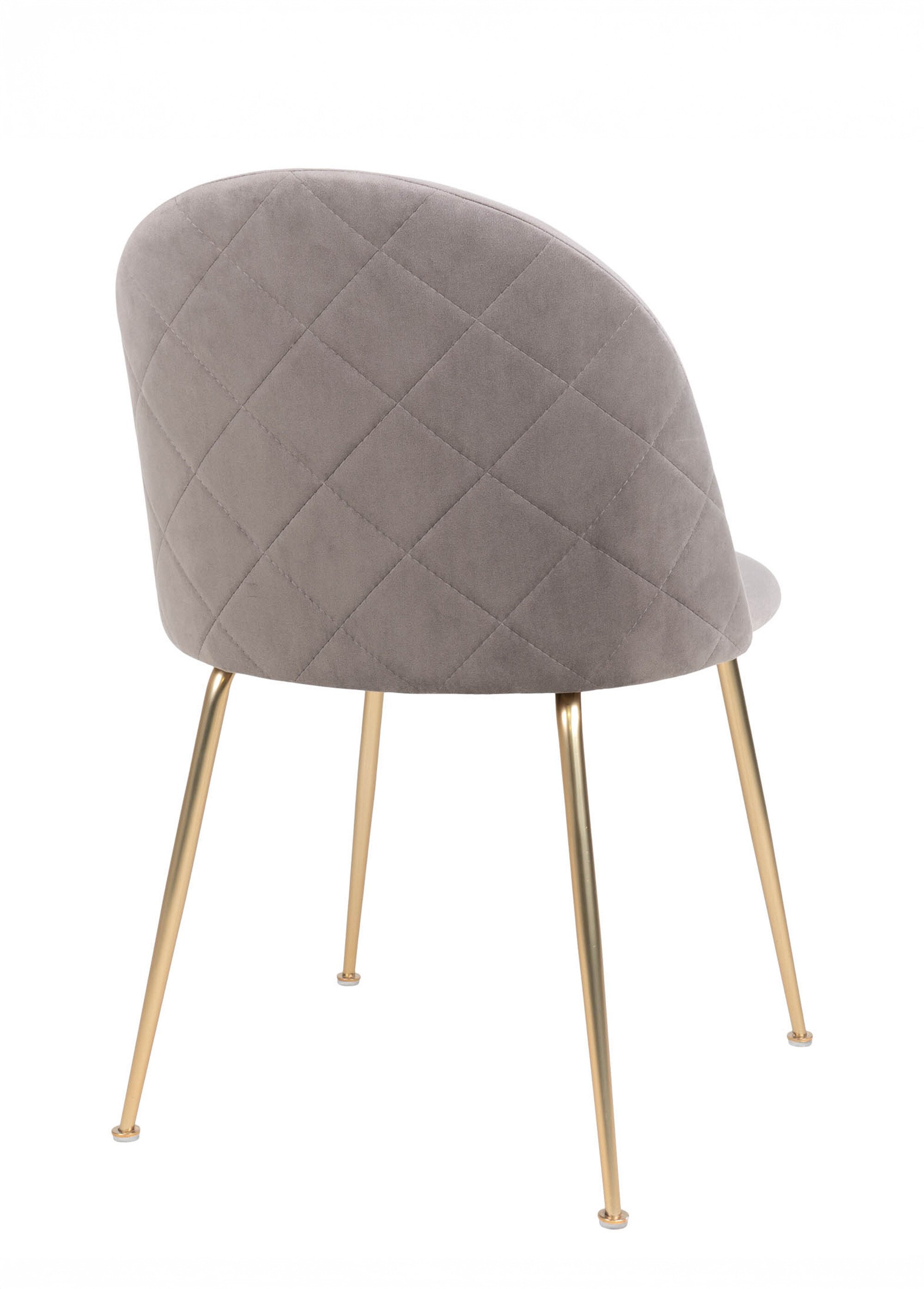 Chaise en velours pieds aspect laiton 3G