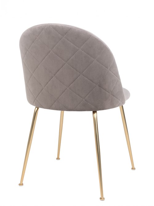 Chaise en velours pieds aspect laiton 3G GRIS HN-1001252 DO1