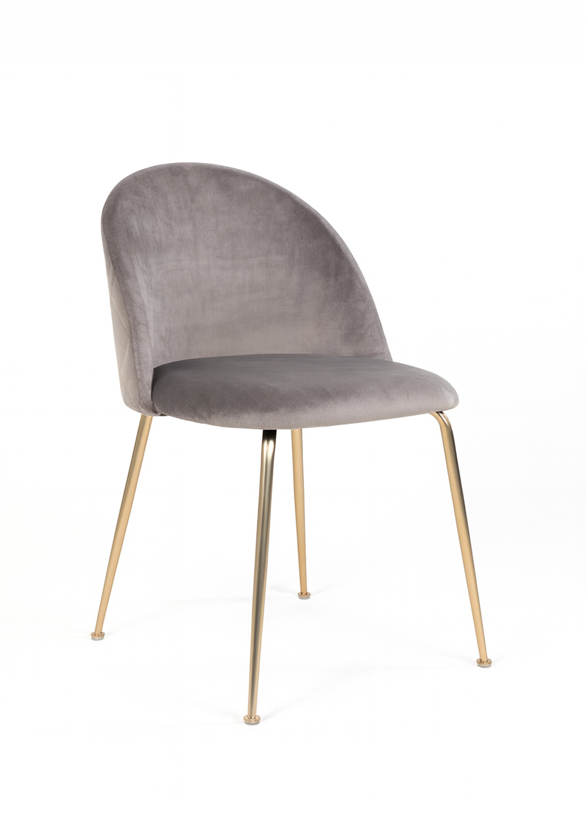 Chaise en velours pieds aspect laiton 3G