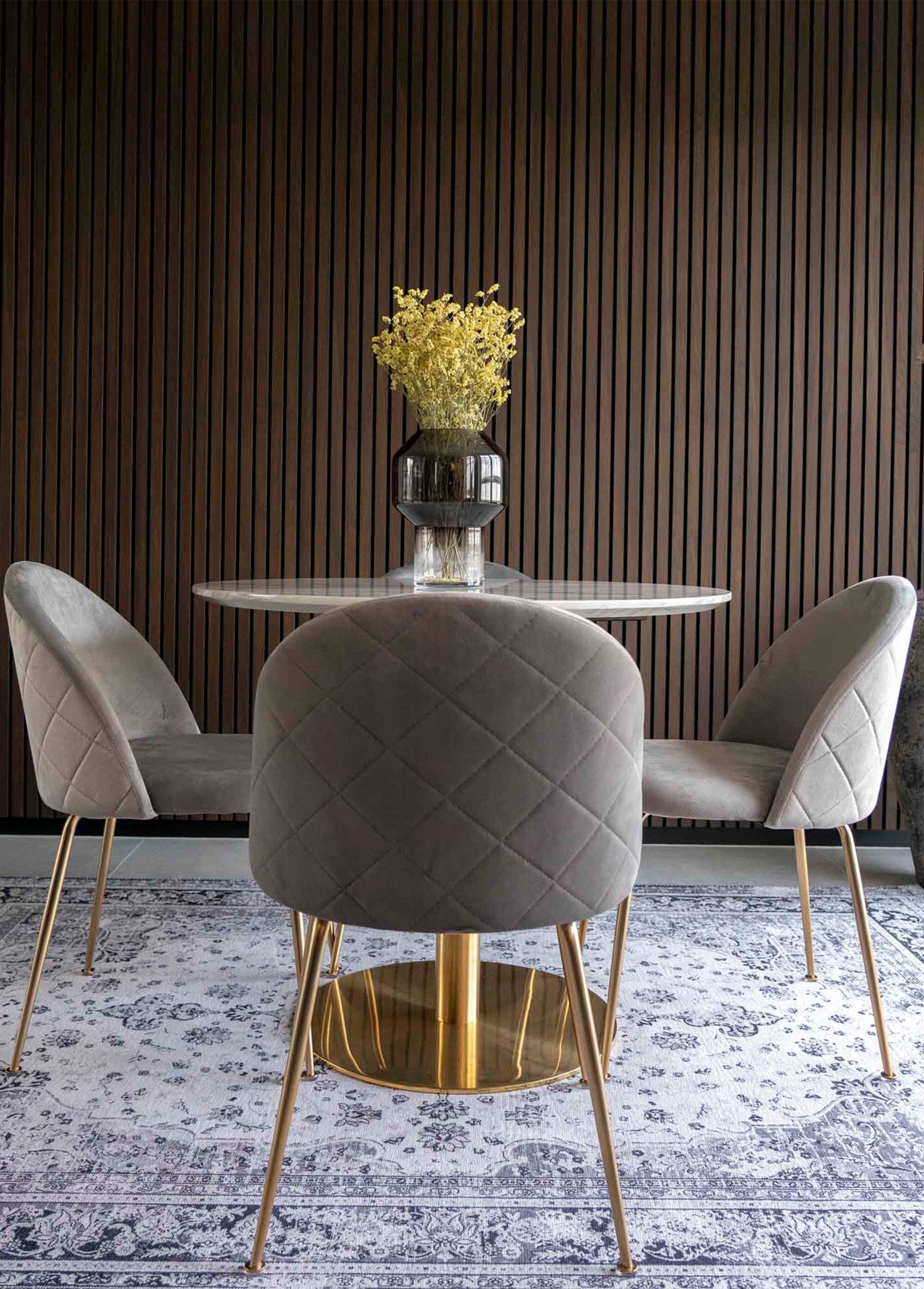 Chaise en velours pieds aspect laiton 3G GRIS HN-1001252 SI1