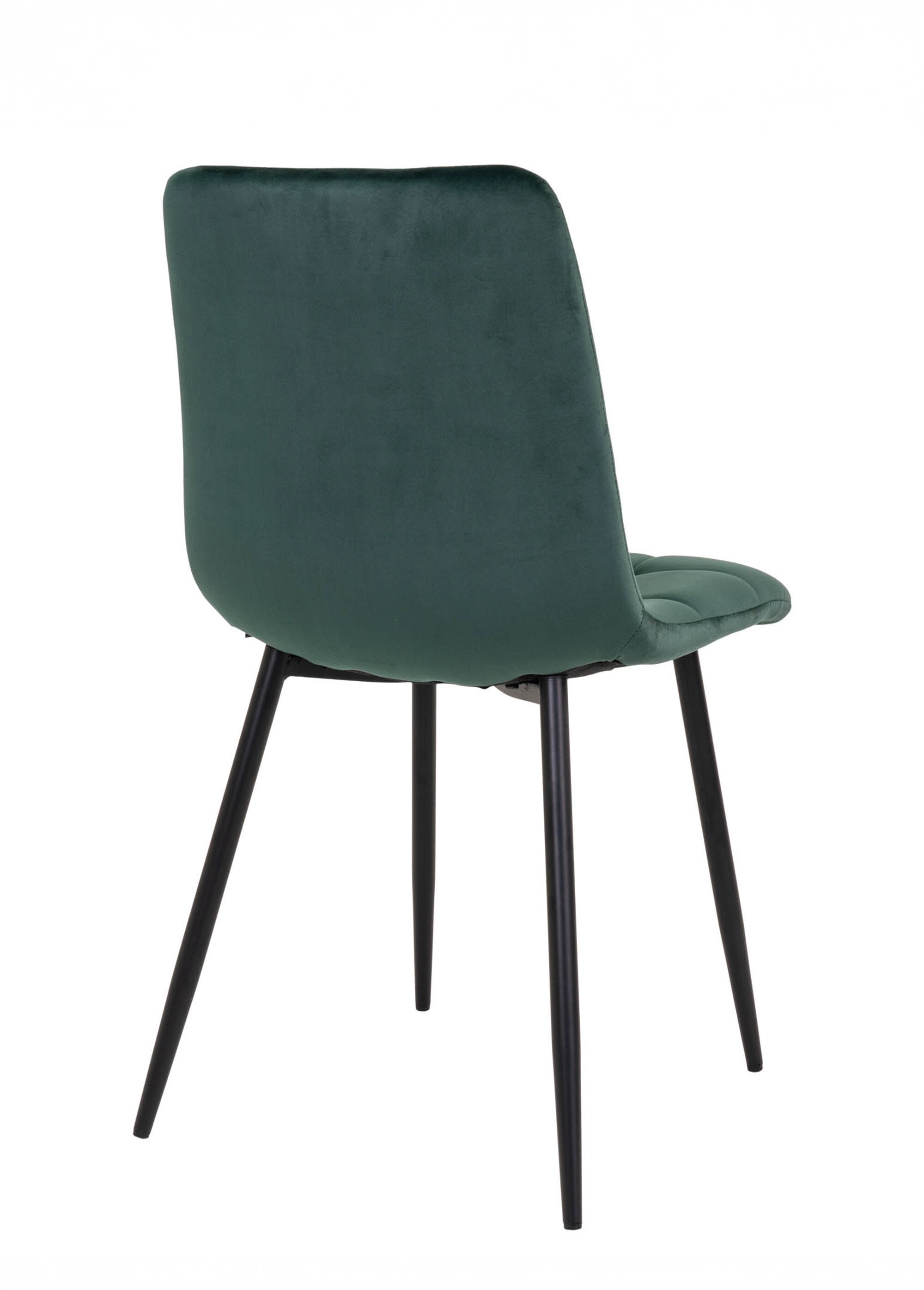 Chaise velours avec assise matelassée 2V VERT FONCE HN-1001195 DO1