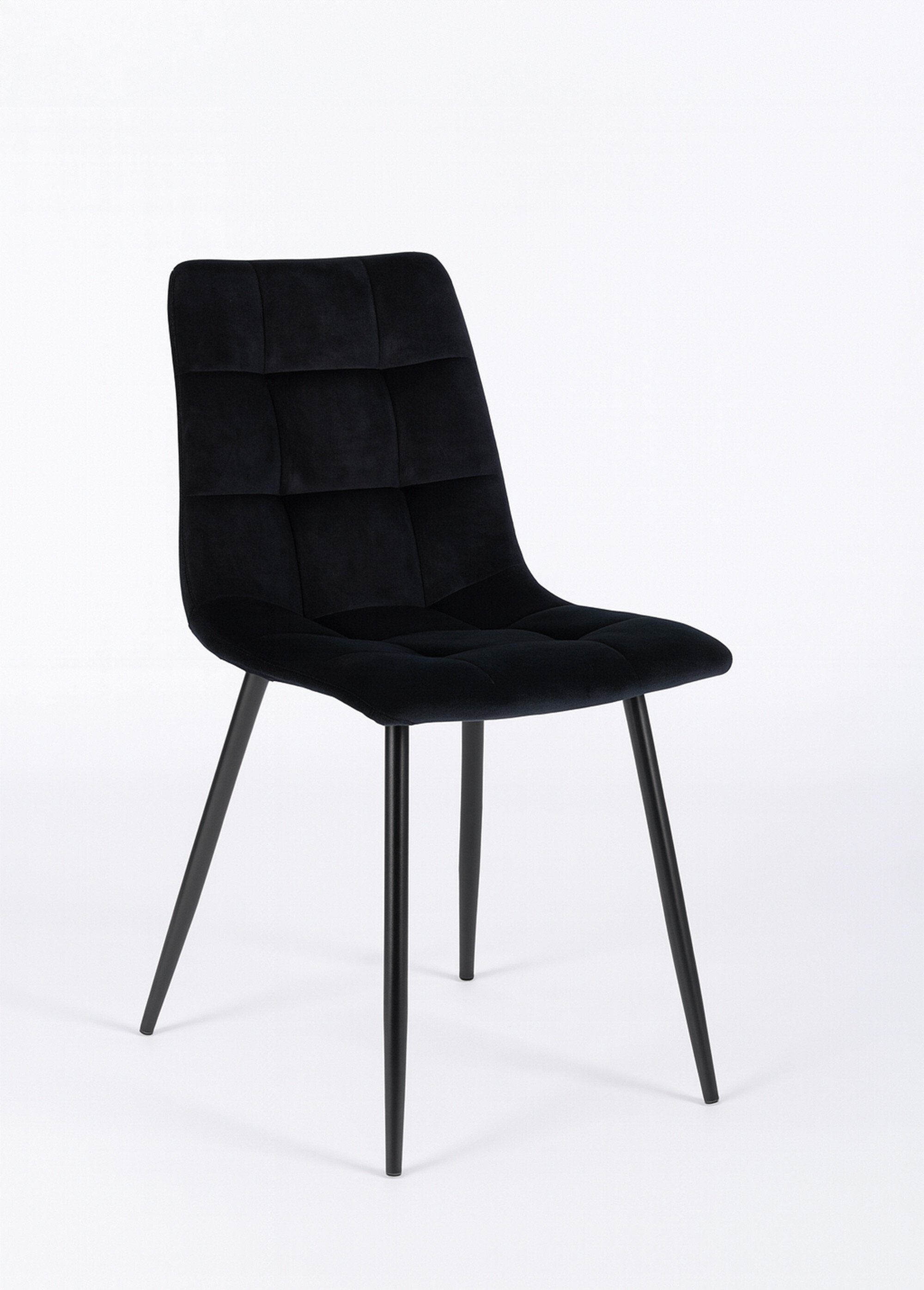 Chaise velours avec assise matelassée 3N