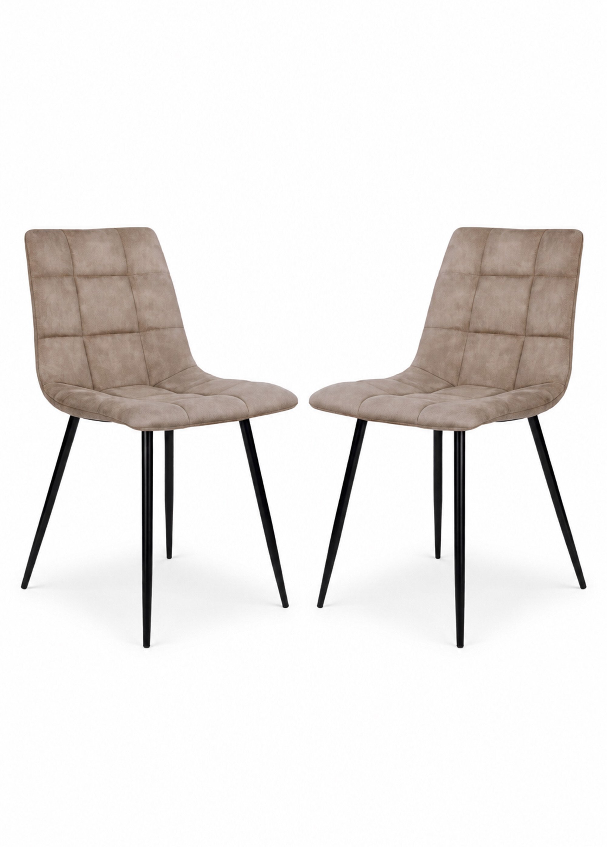Chaises assise matelassée microfibre 1M MARRON HN-1001190 FA1