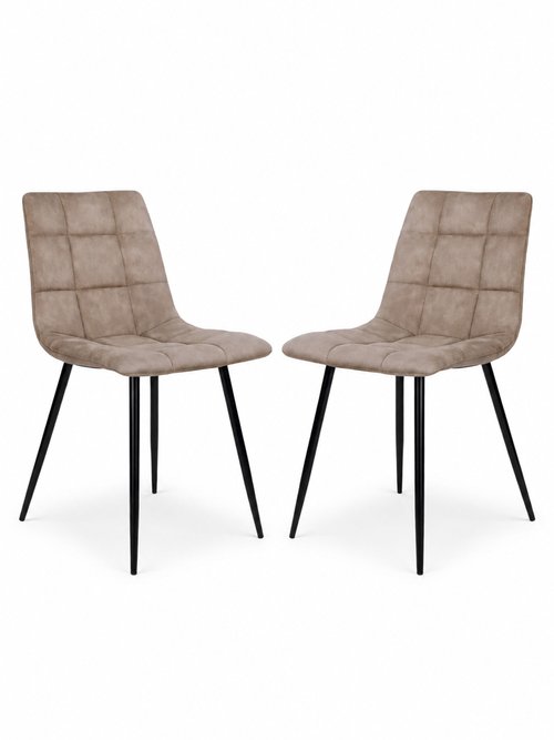 Chaises assise matelassée microfibre 1M MARRON HN-1001190 FA1