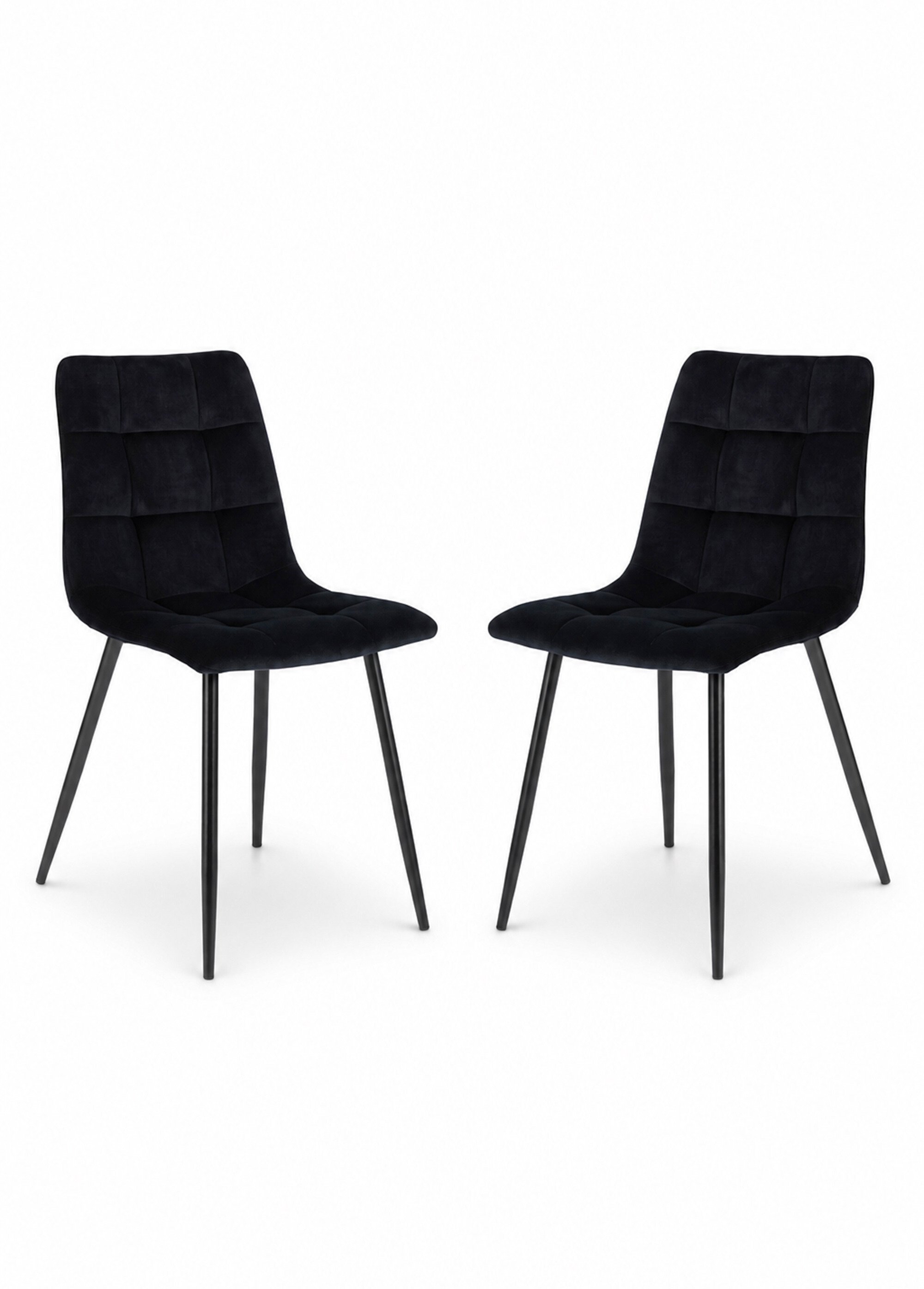 Chaises velours et assise matelassée 3N