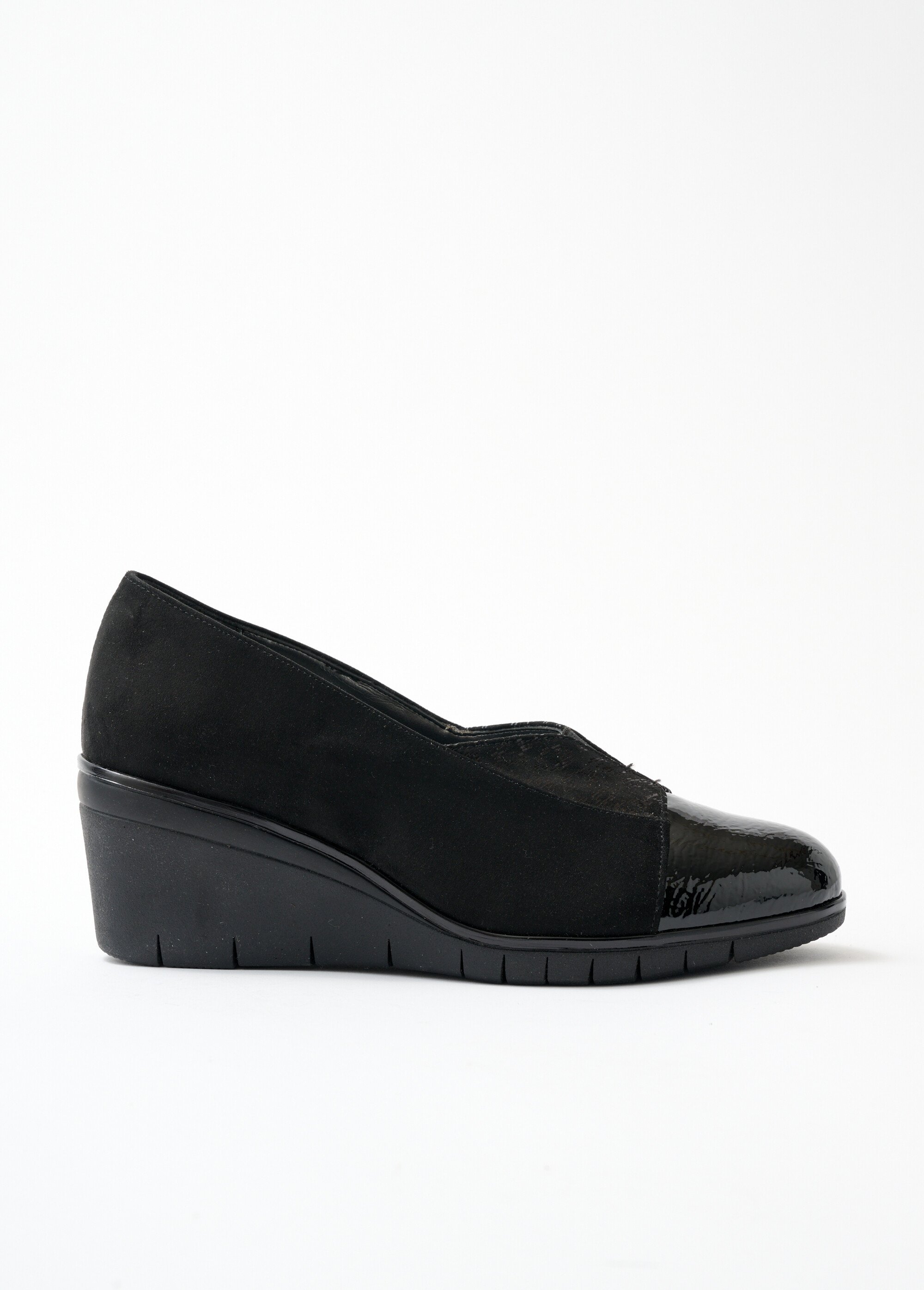 Chaussure de ville compensée largeur confort Femme Noir ORANOSA DR1