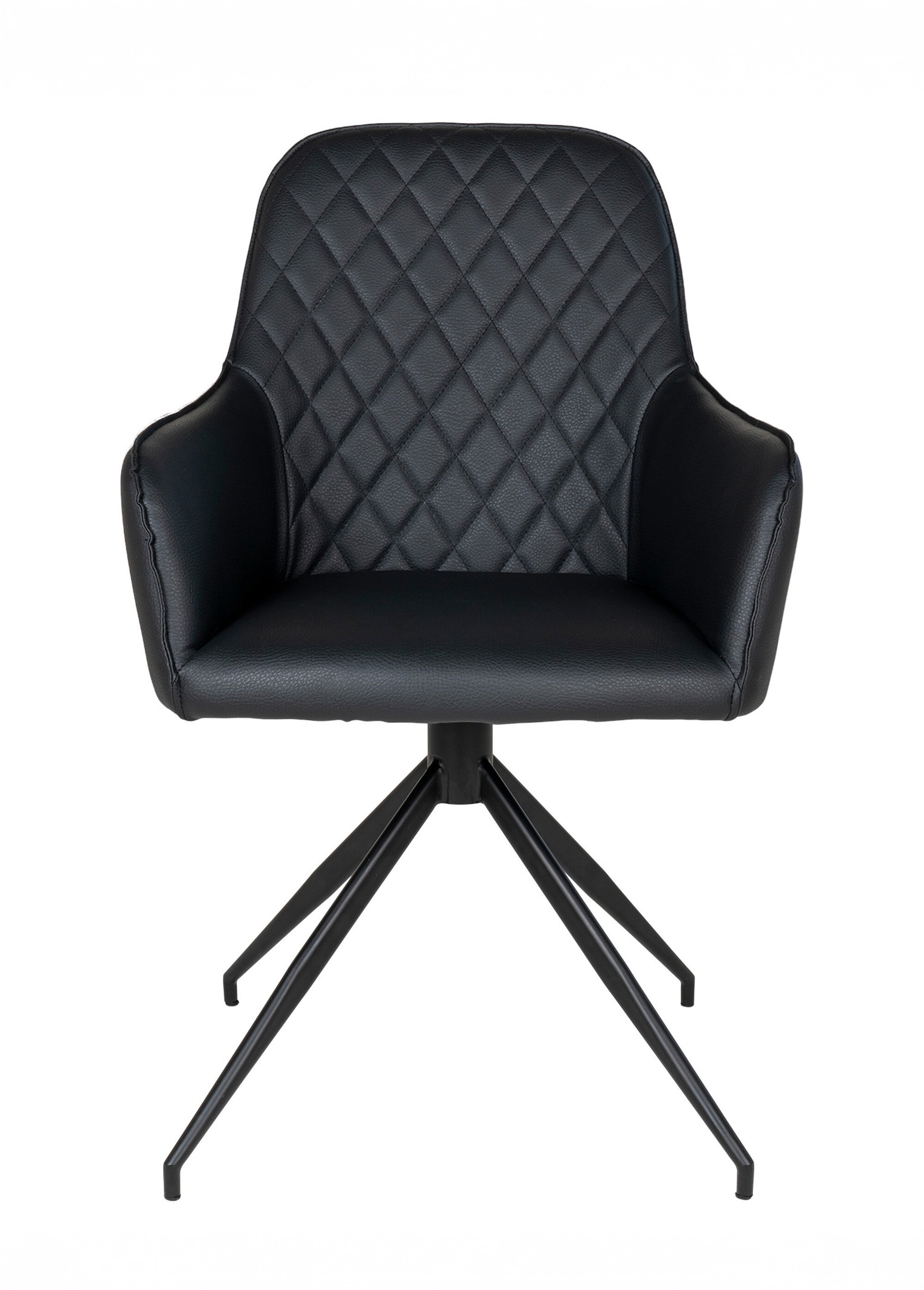 Fauteuil pivotant en simili cuir 3N NOIR HN-1001167 DE1