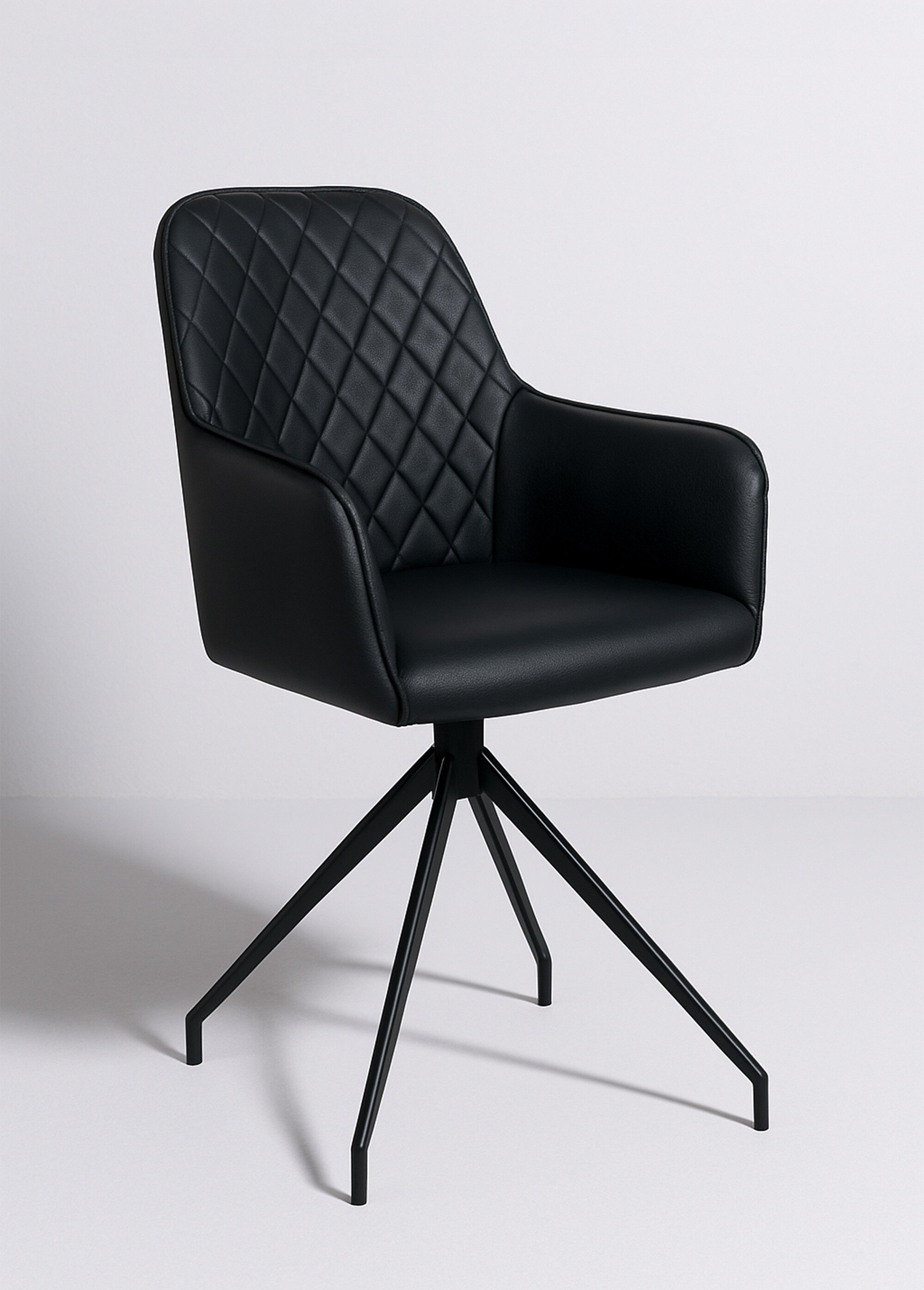Fauteuil pivotant en simili cuir 3N NOIR HN-1001167 FA1