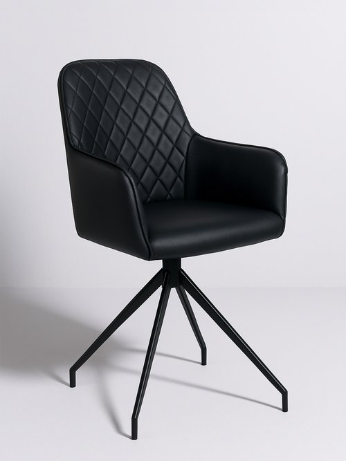 Fauteuil pivotant en simili cuir 3N NOIR HN-1001167 FA1