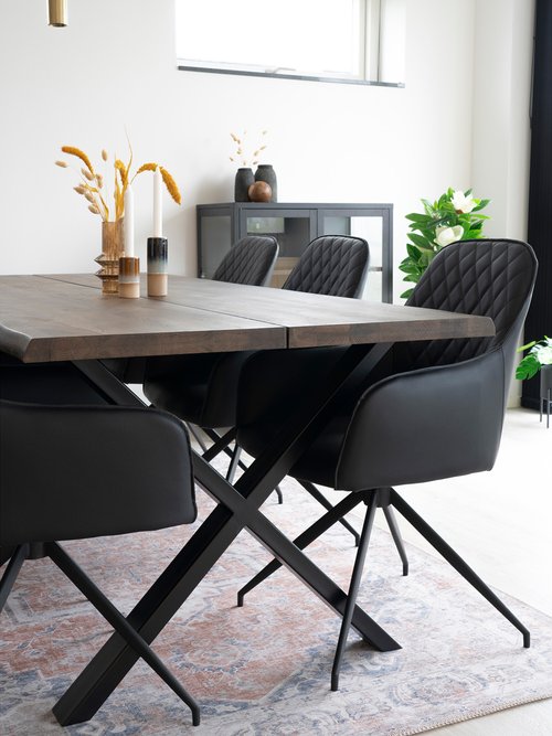 Fauteuil pivotant en simili cuir 3N NOIR HN-1001167 SI1