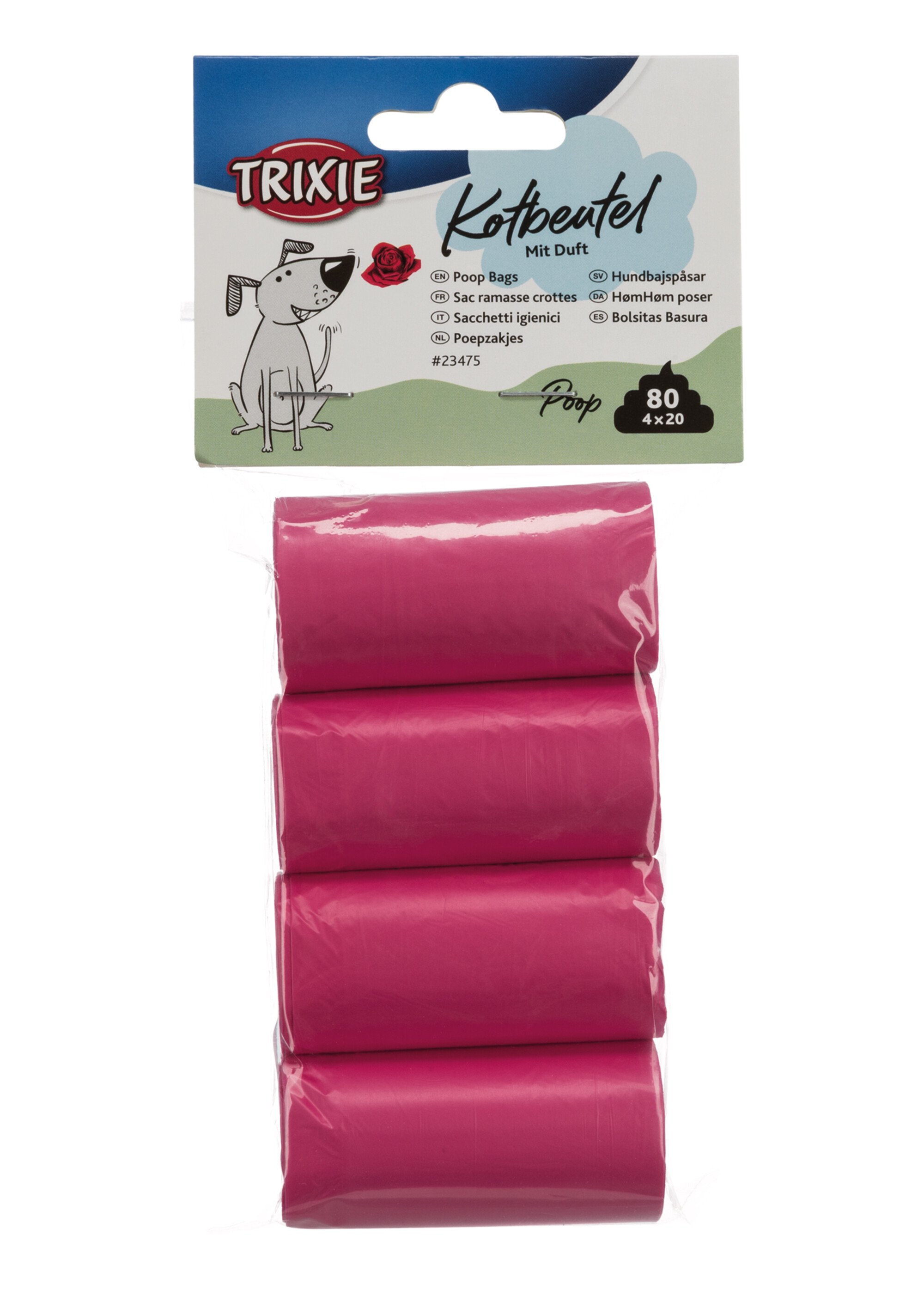 Lot 4x20 sacs à déjections parfum Lavande ROSE TRX-23475 FA1