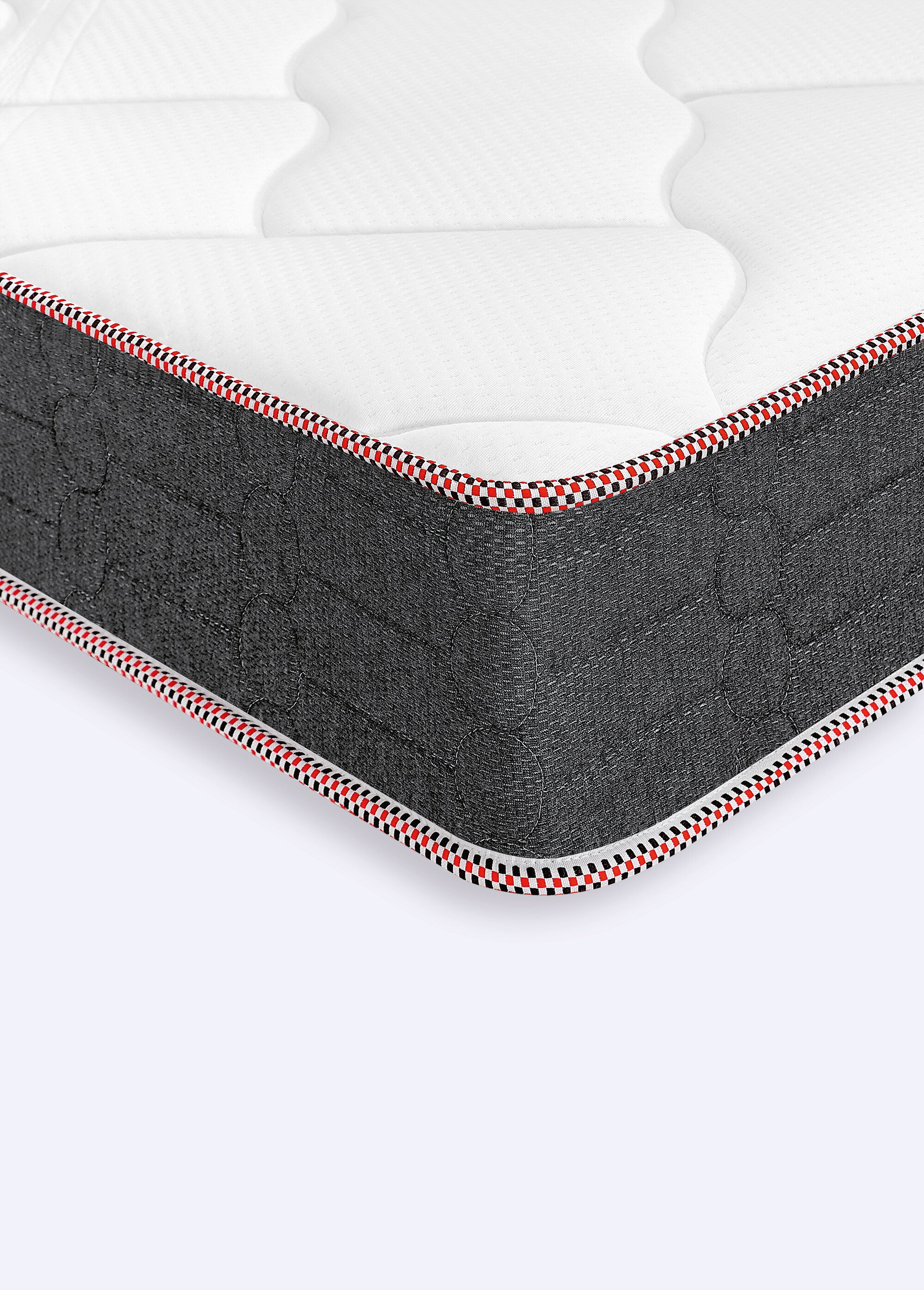 Matelas ferme en mousse anti acariens, haut. 17cm BLANC BUL-VITAL2.2 DE2
