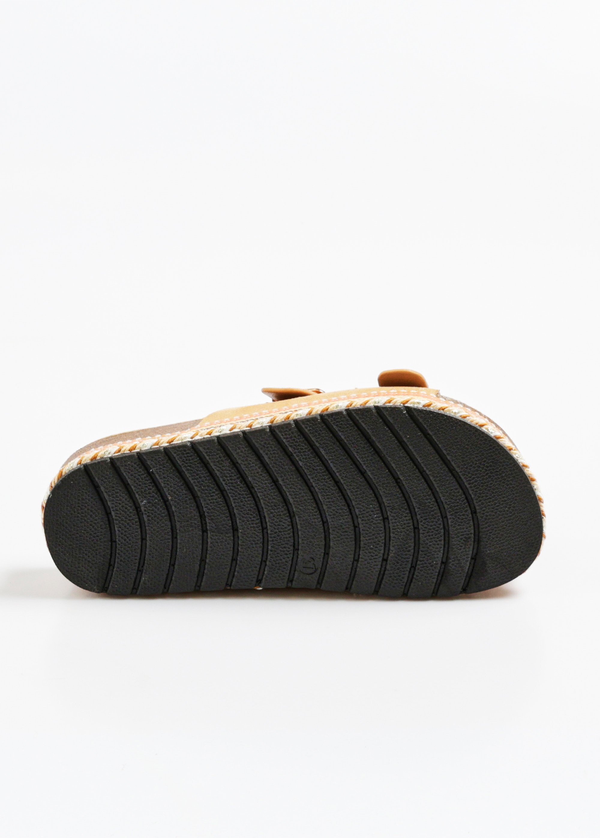 Mules à boucles, semelle plateforme Femme Marron ERY903-629 UN1