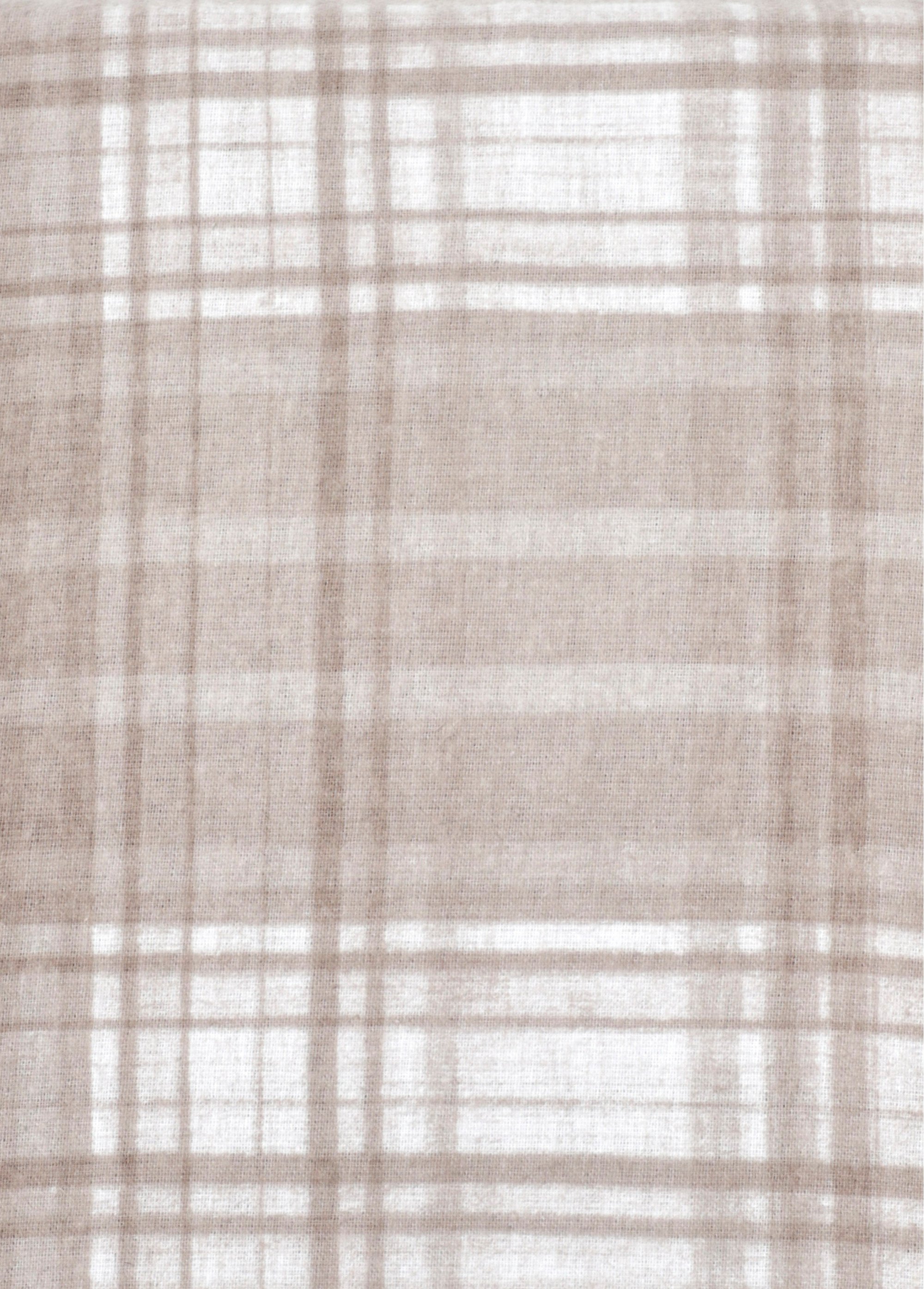Parure de lit 4 pièces flanelle avec drap plat, carreaux