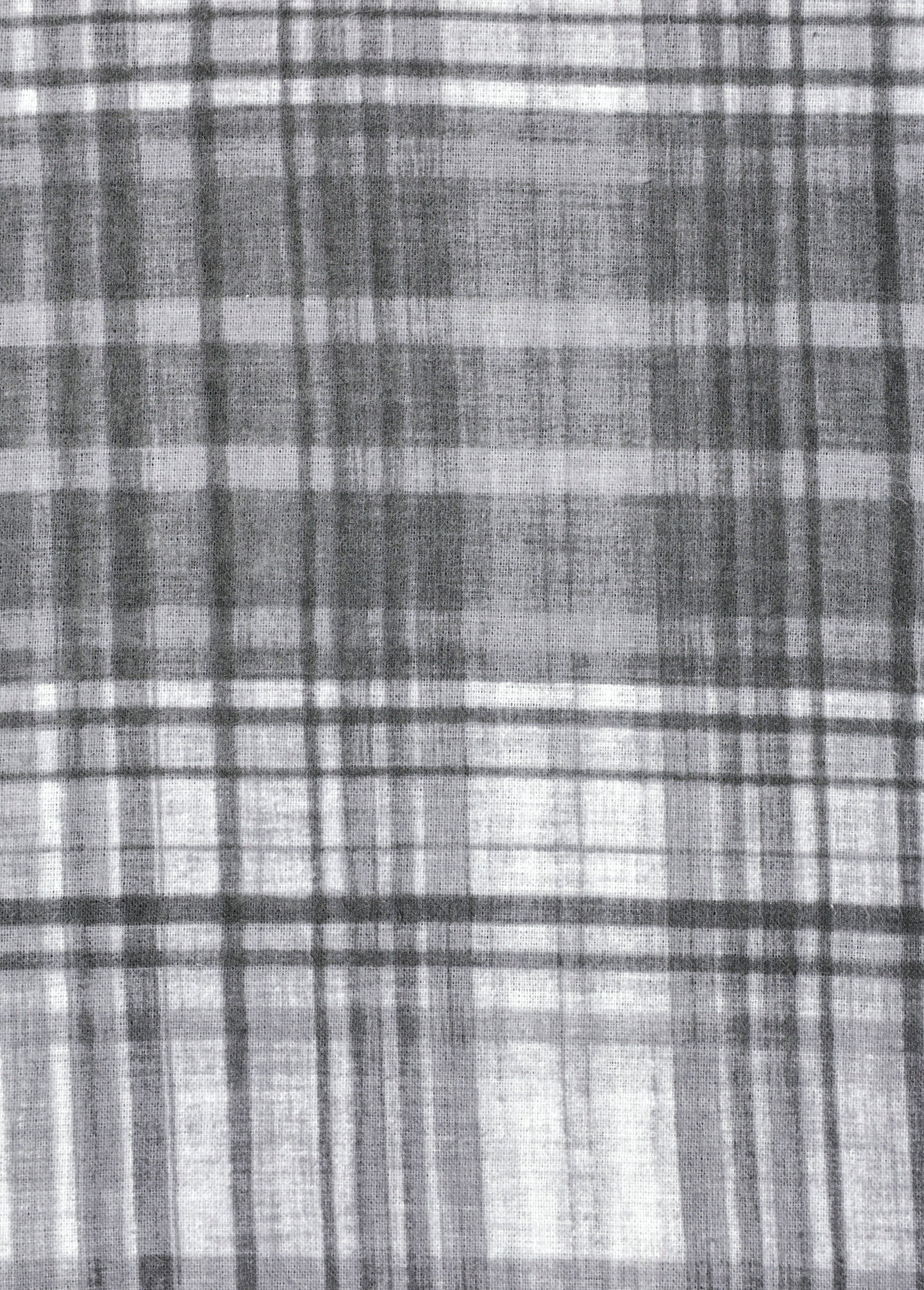 Parure de lit 4 pièces flanelle avec drap plat, carreaux