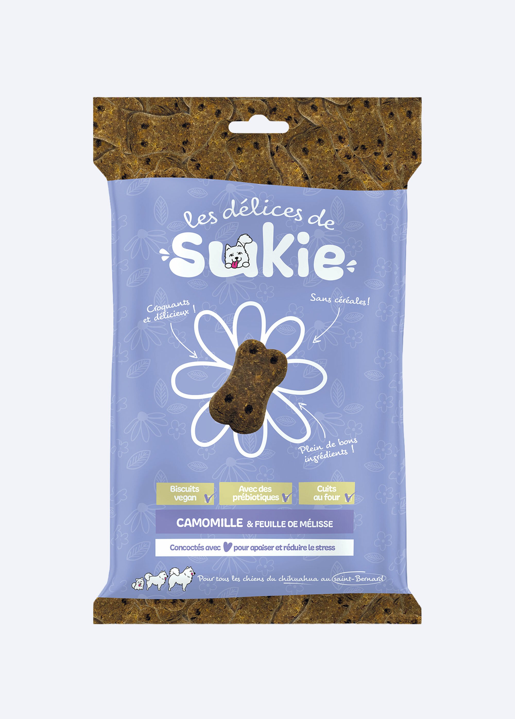 Biscuits vegan pour chien, Calmants