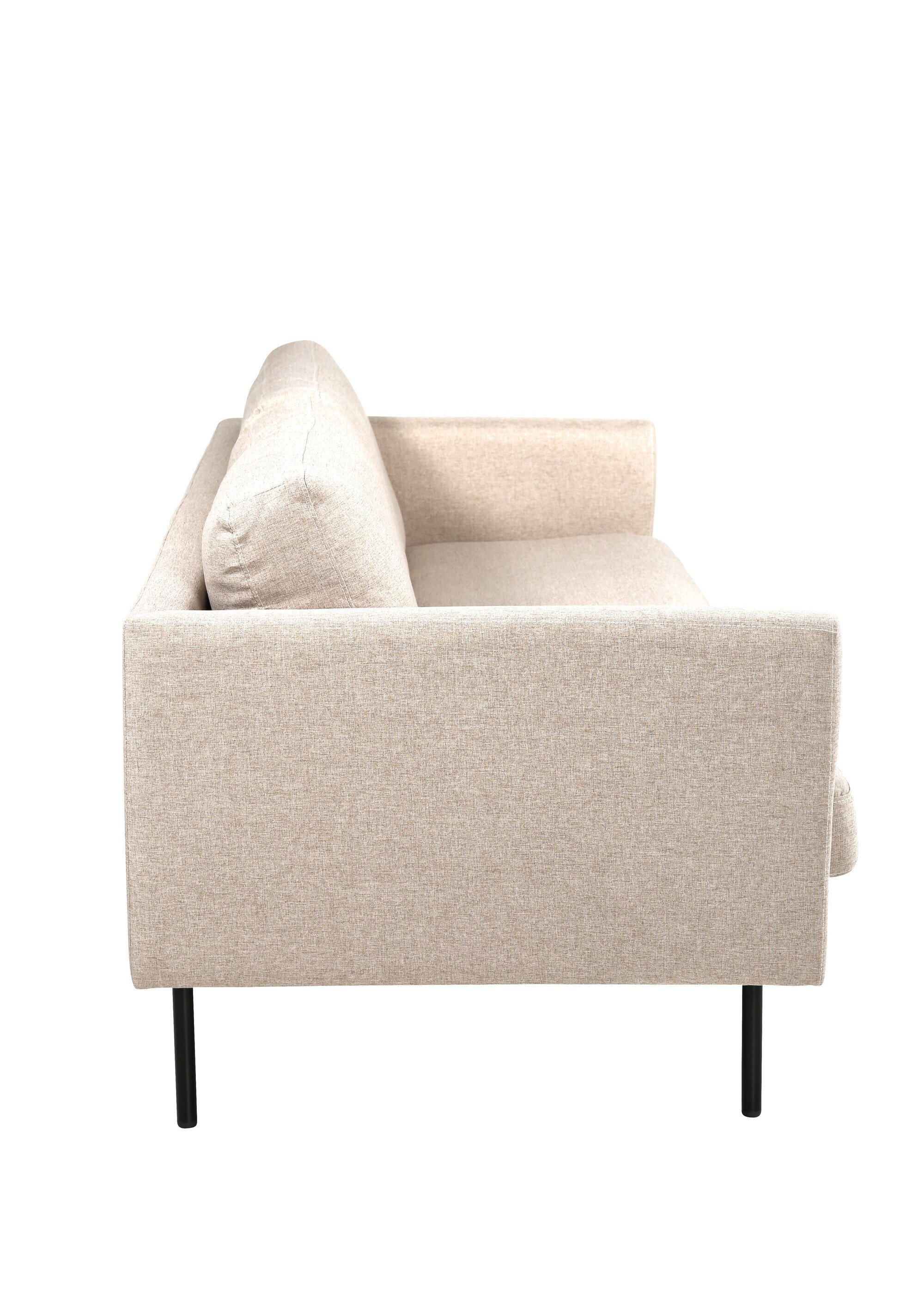 Canapé 2 places en tissu et pieds acier MARRON VEN-15555 DE2