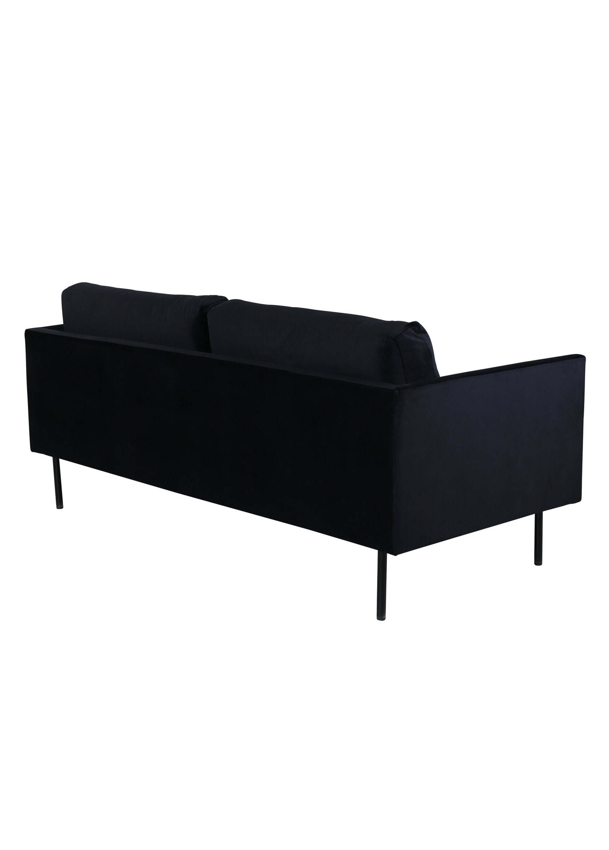 Canapé 2 places en tissu et pieds acier NOIR VEN-15555 DO1