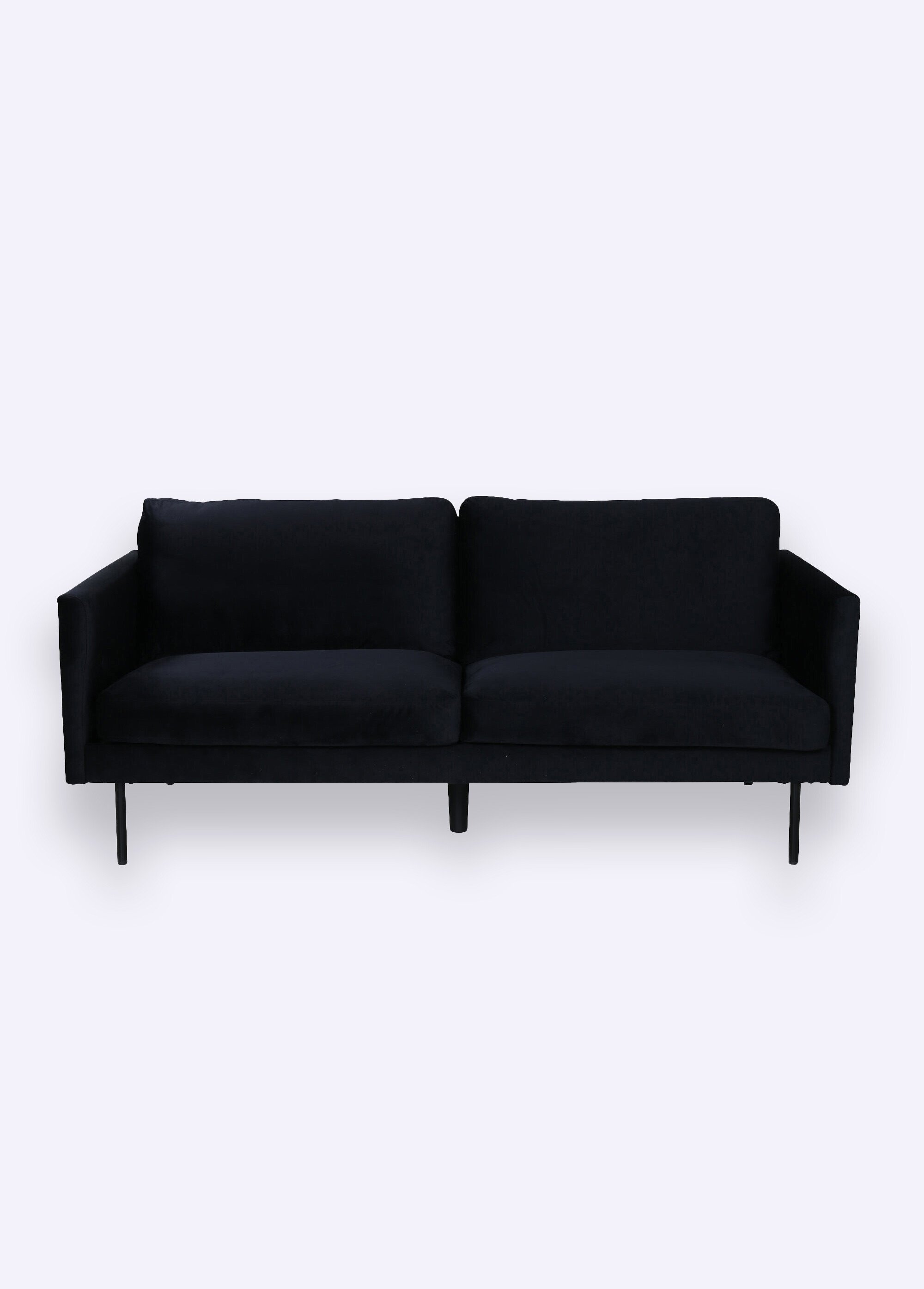 Canapé 2 places en tissu et pieds acier NOIR VEN-15555 FA1