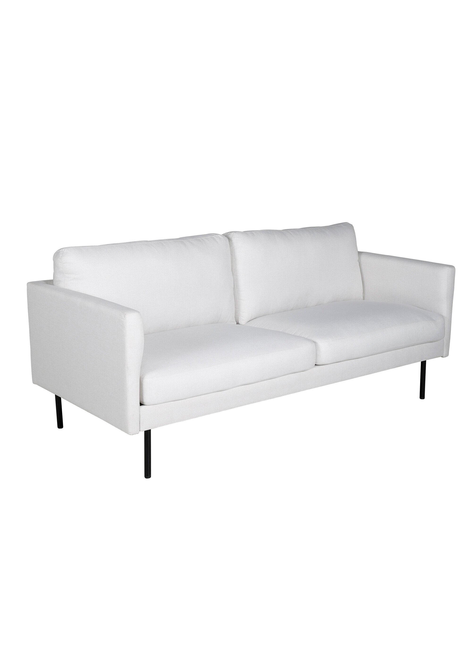 Canapé 2 places en tissu et pieds acier NOIR VEN-15555 DE1