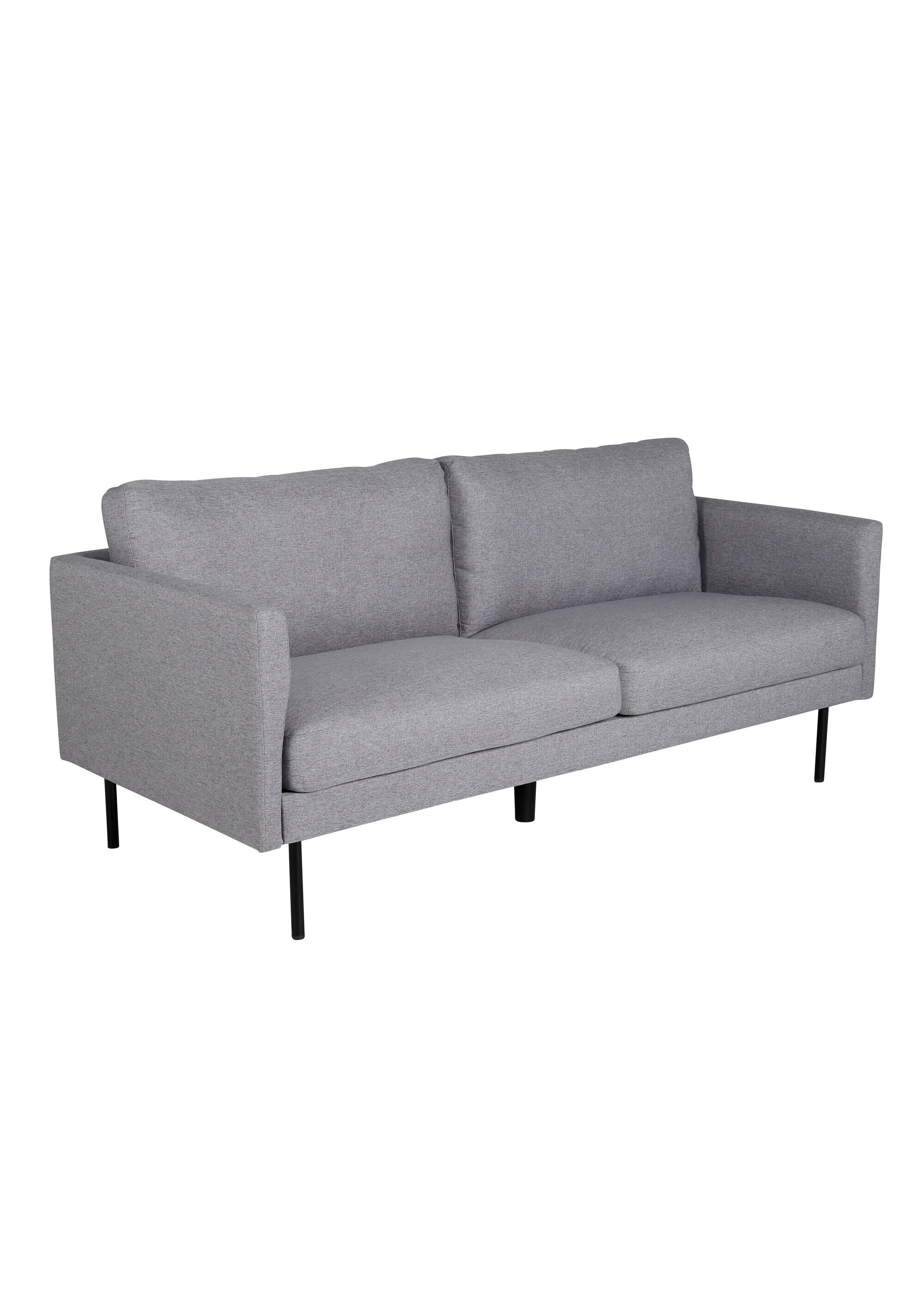 Canapé 2 places en tissu et pieds acier NOIR VEN-15555 DE1