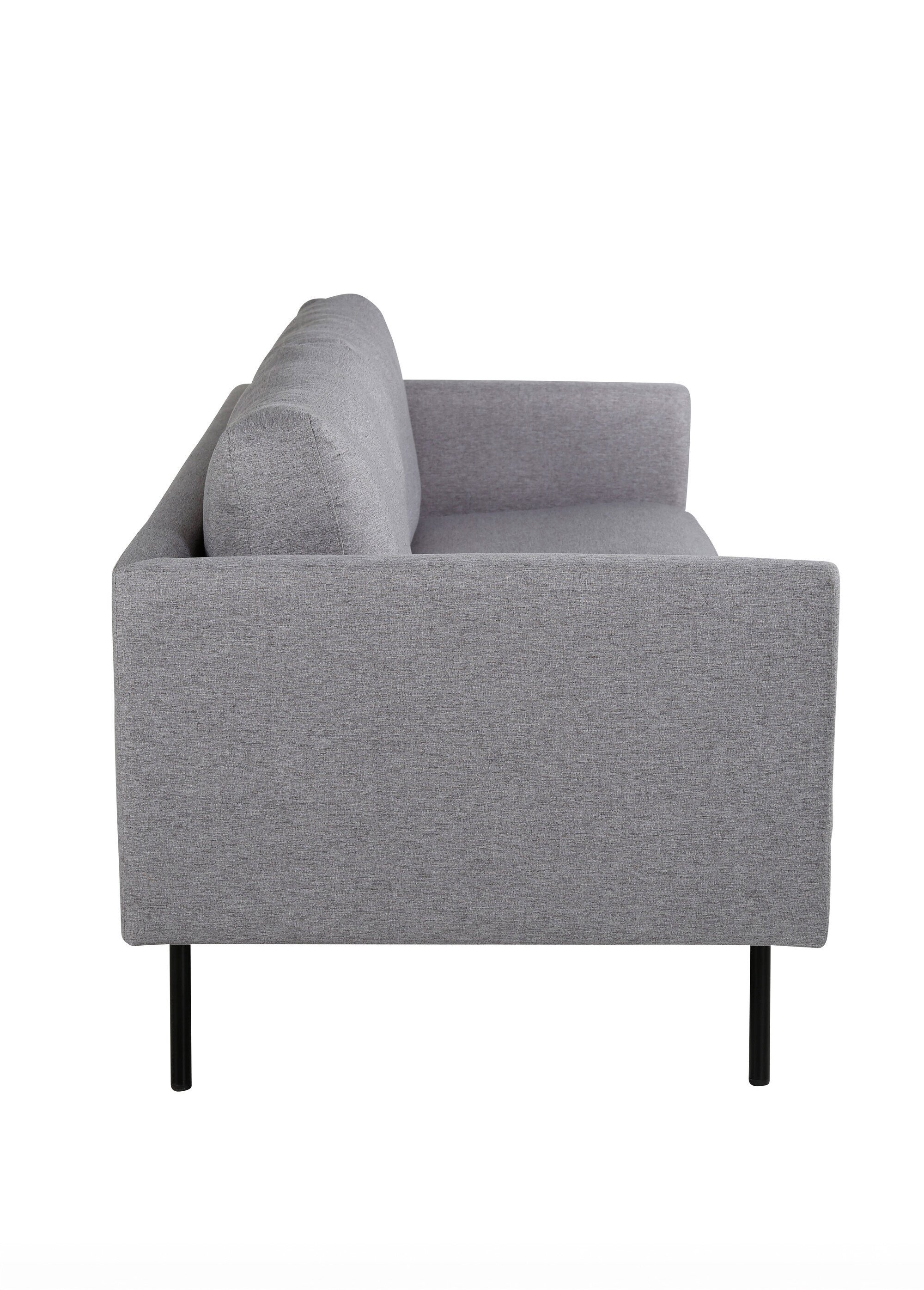 Canapé 2 places en tissu et pieds acier NOIR VEN-15555 DE2