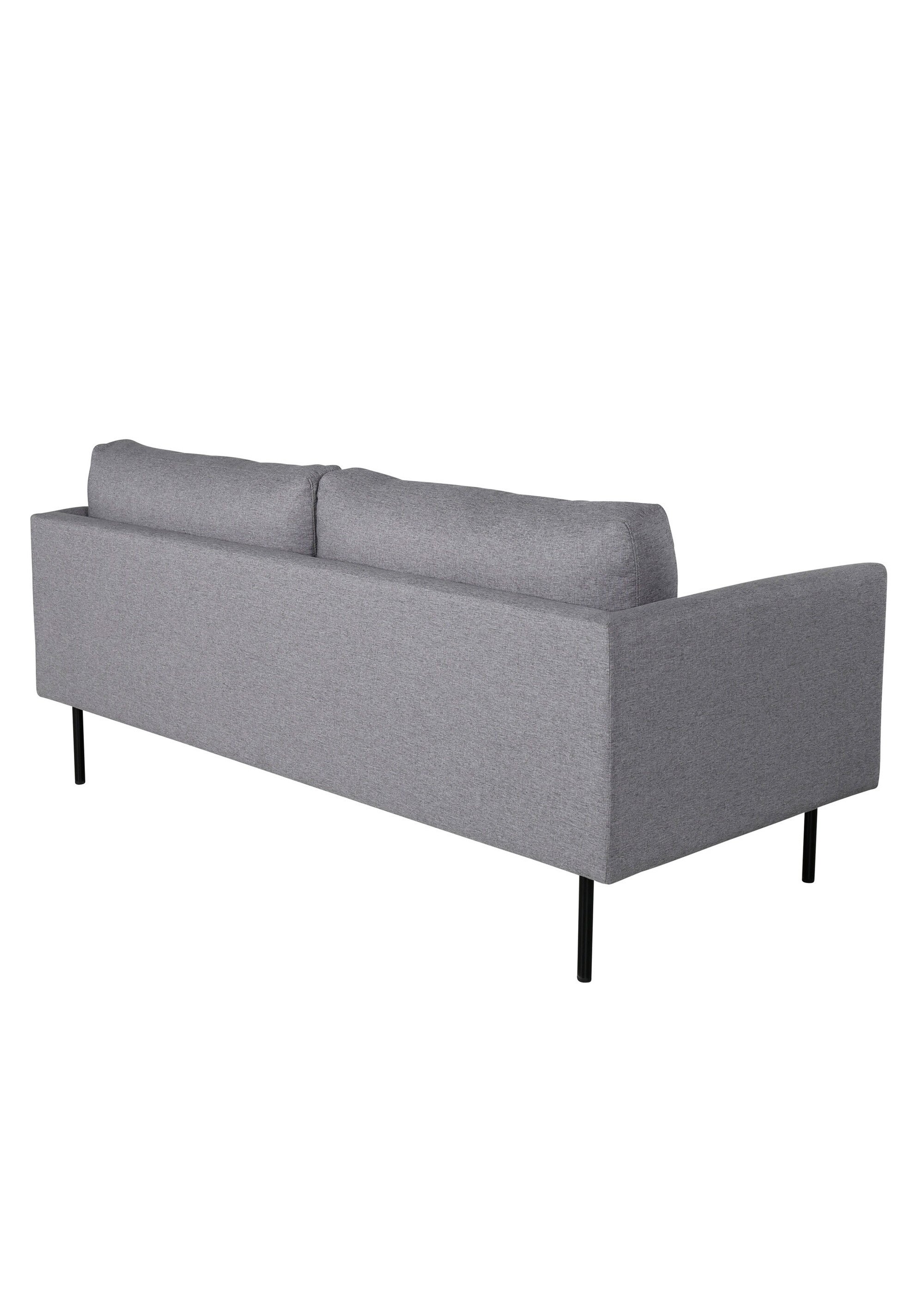 Canapé 2 places en tissu et pieds acier NOIR VEN-15555 DO1