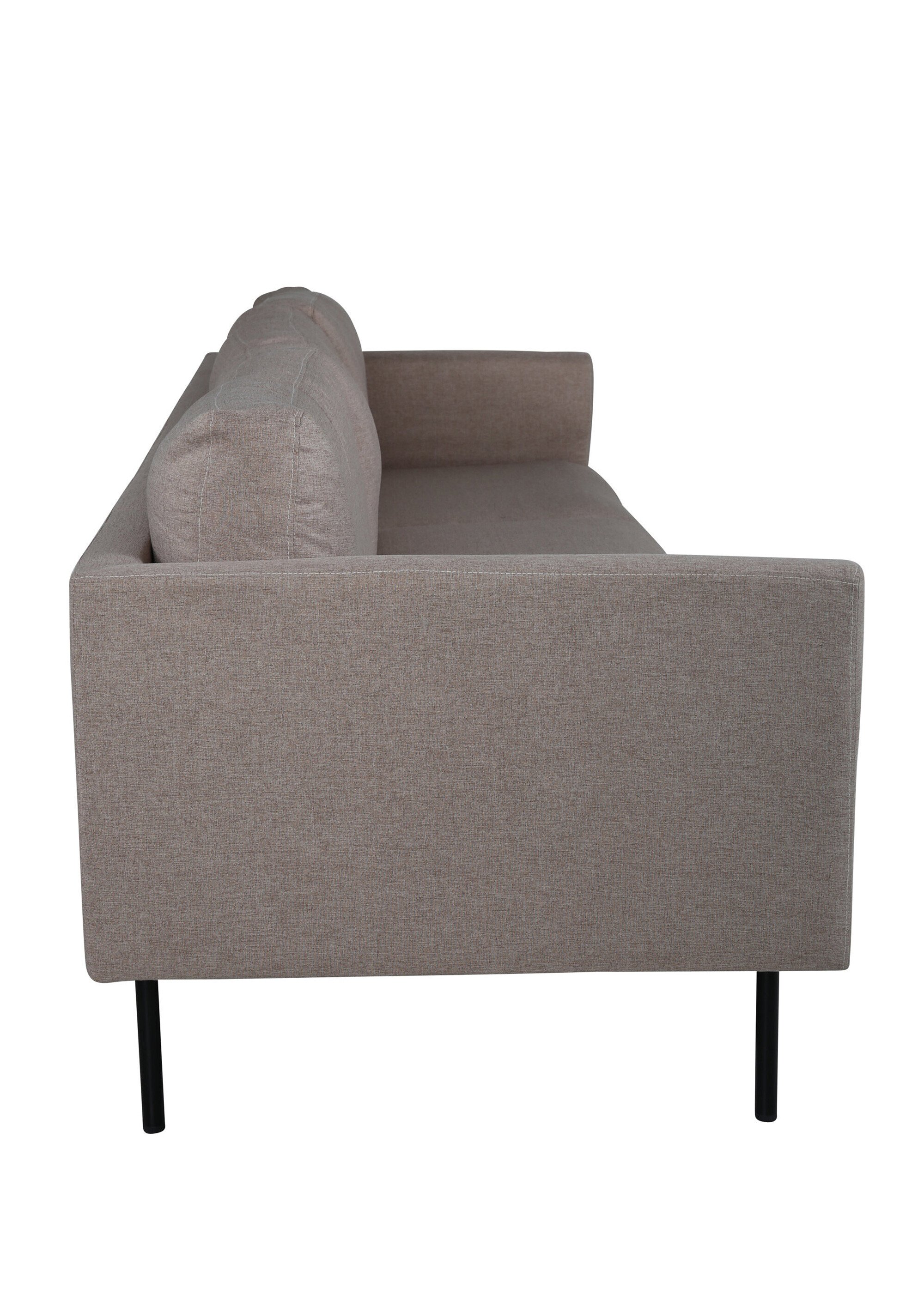 Canapé 3 places en tissu et pieds acier MARRON VEN-15556 DE2