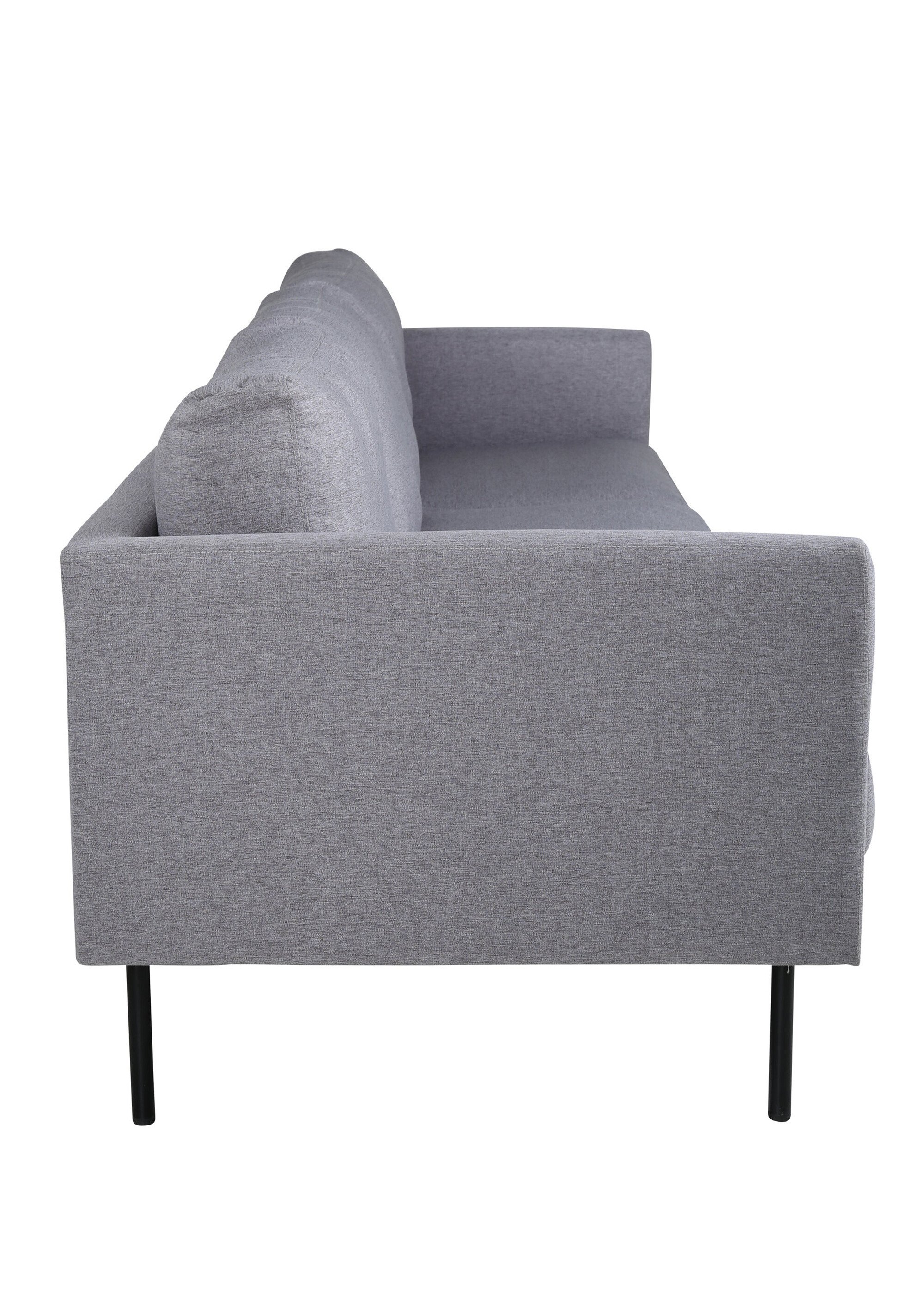 Canapé 3 places en tissu et pieds acier NOIR VEN-15556 DE2