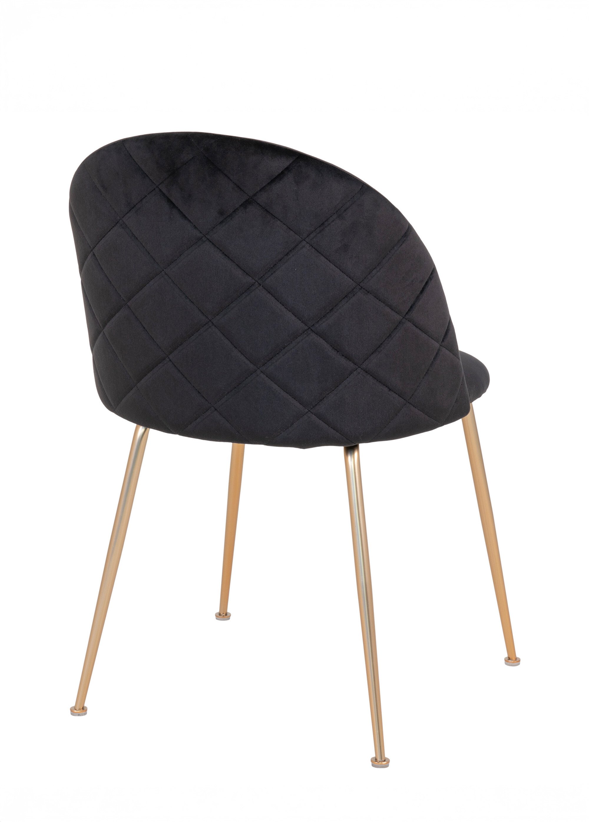 Chaise en velours pieds aspect laiton 4N NOIR HN-1001253 DO1