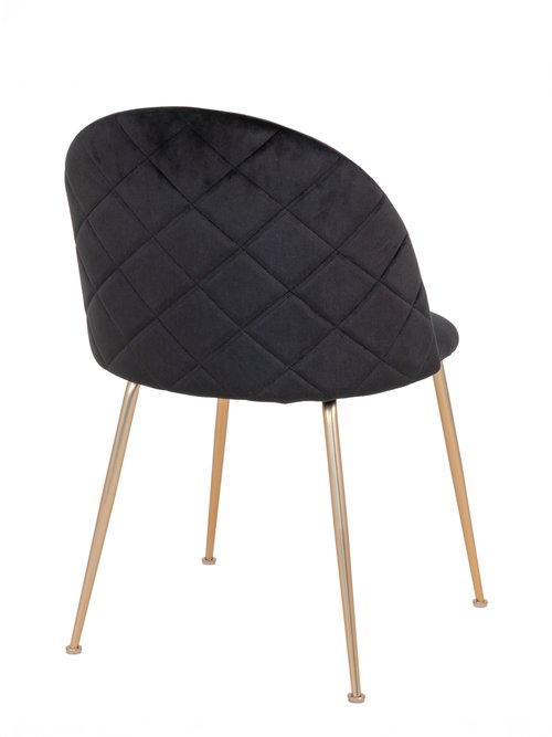 Chaise en velours pieds aspect laiton 4N NOIR HN-1001253 DO1