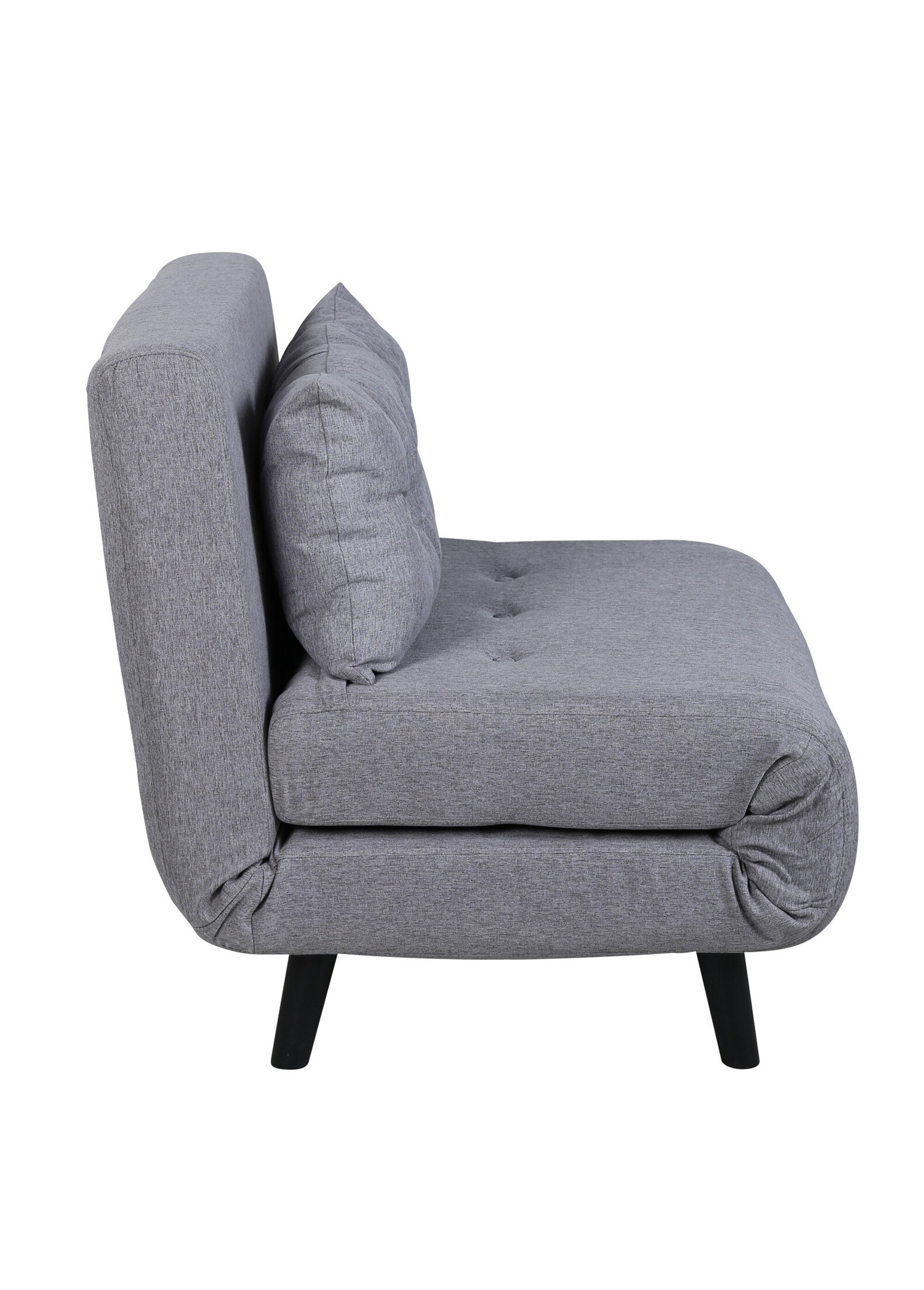 Chauffeuse / Lit d'appoint 1 personne en tissu NOIR VEN-15582 DE2