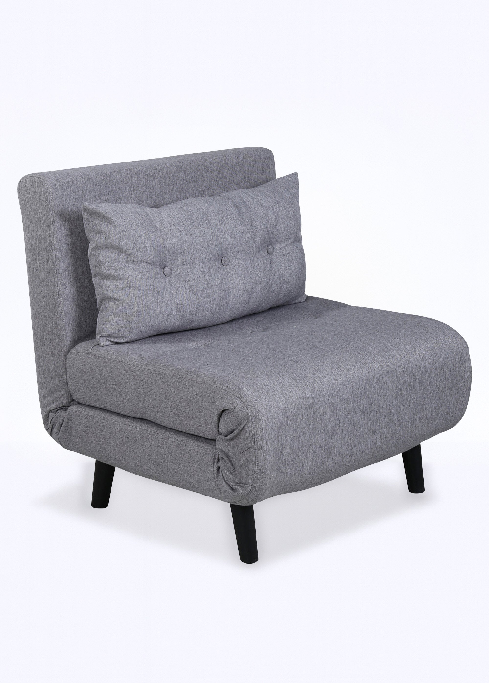 Chauffeuse / Lit d'appoint 1 personne en tissu NOIR VEN-15582 FA1