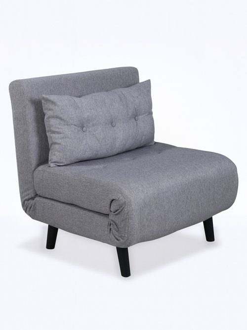 Chauffeuse / Lit d'appoint 1 personne en tissu NOIR VEN-15582 FA1