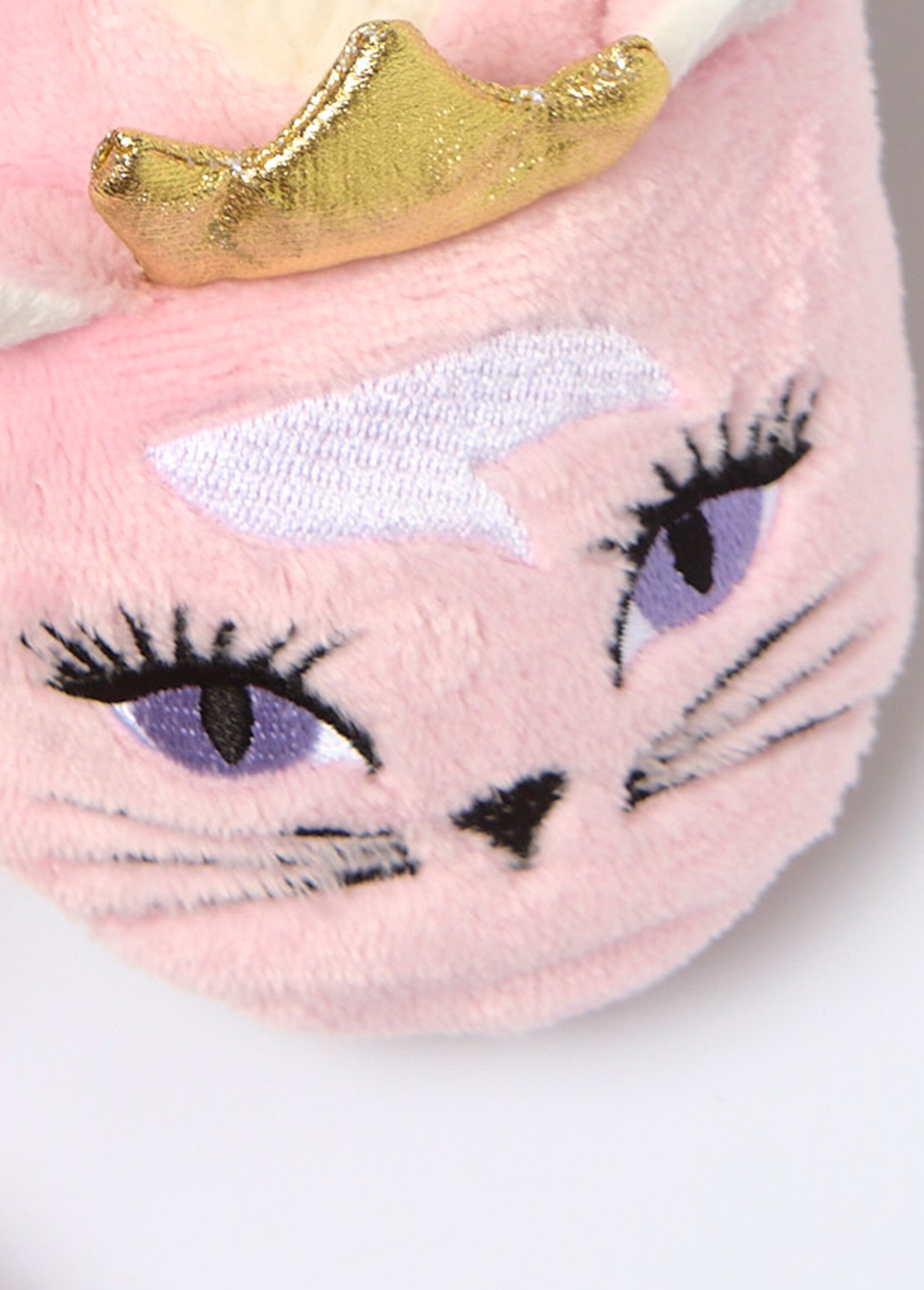 Chaussons + masque sommeil maille peluche