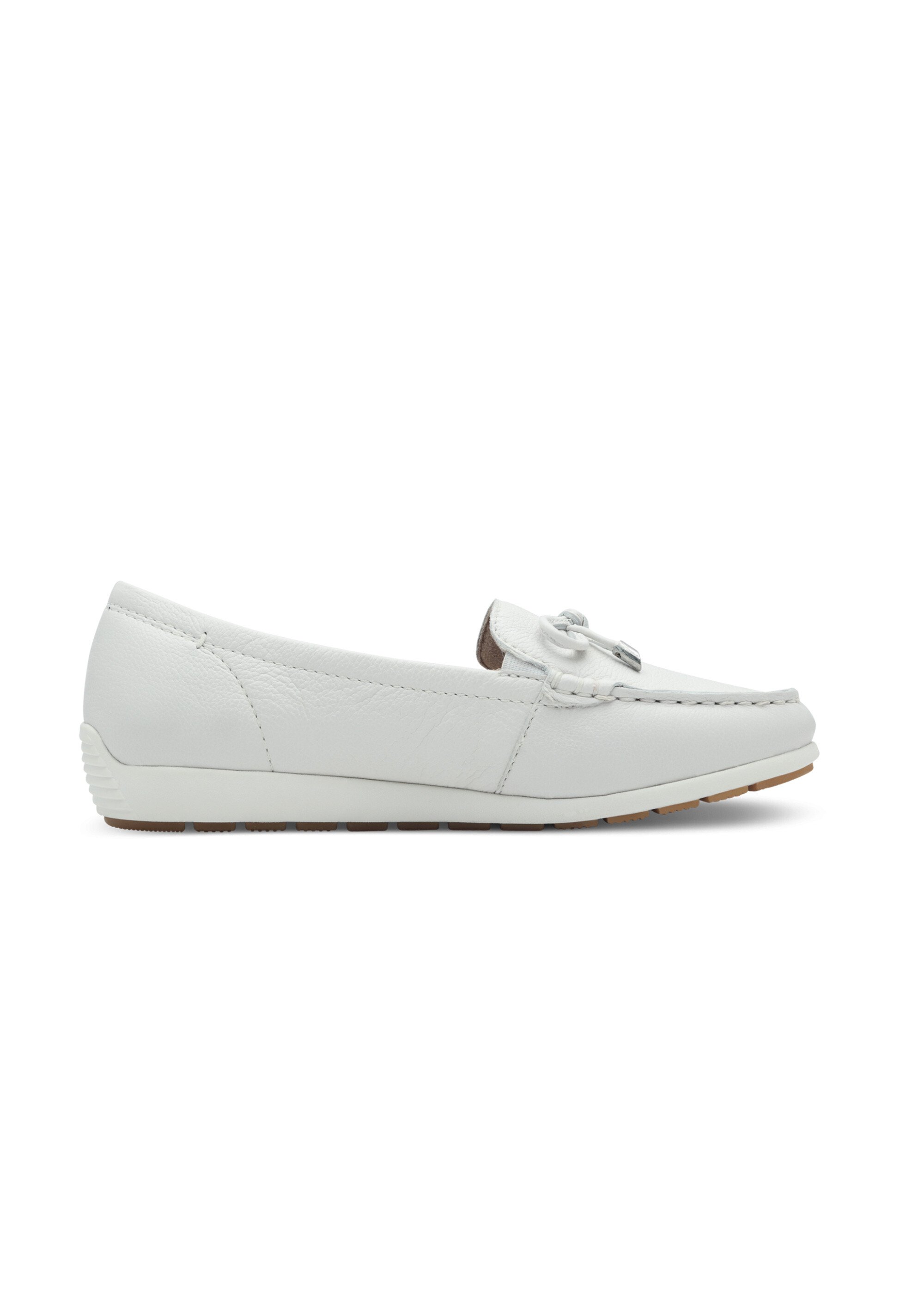 Mocassins confort cuir semelle compensée Femme Blanc TAM88460044 DR1