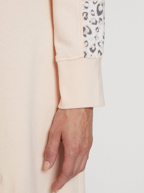 Chemise de nuit mi-longue manches longues Femme Rose SAUVAGE DE3