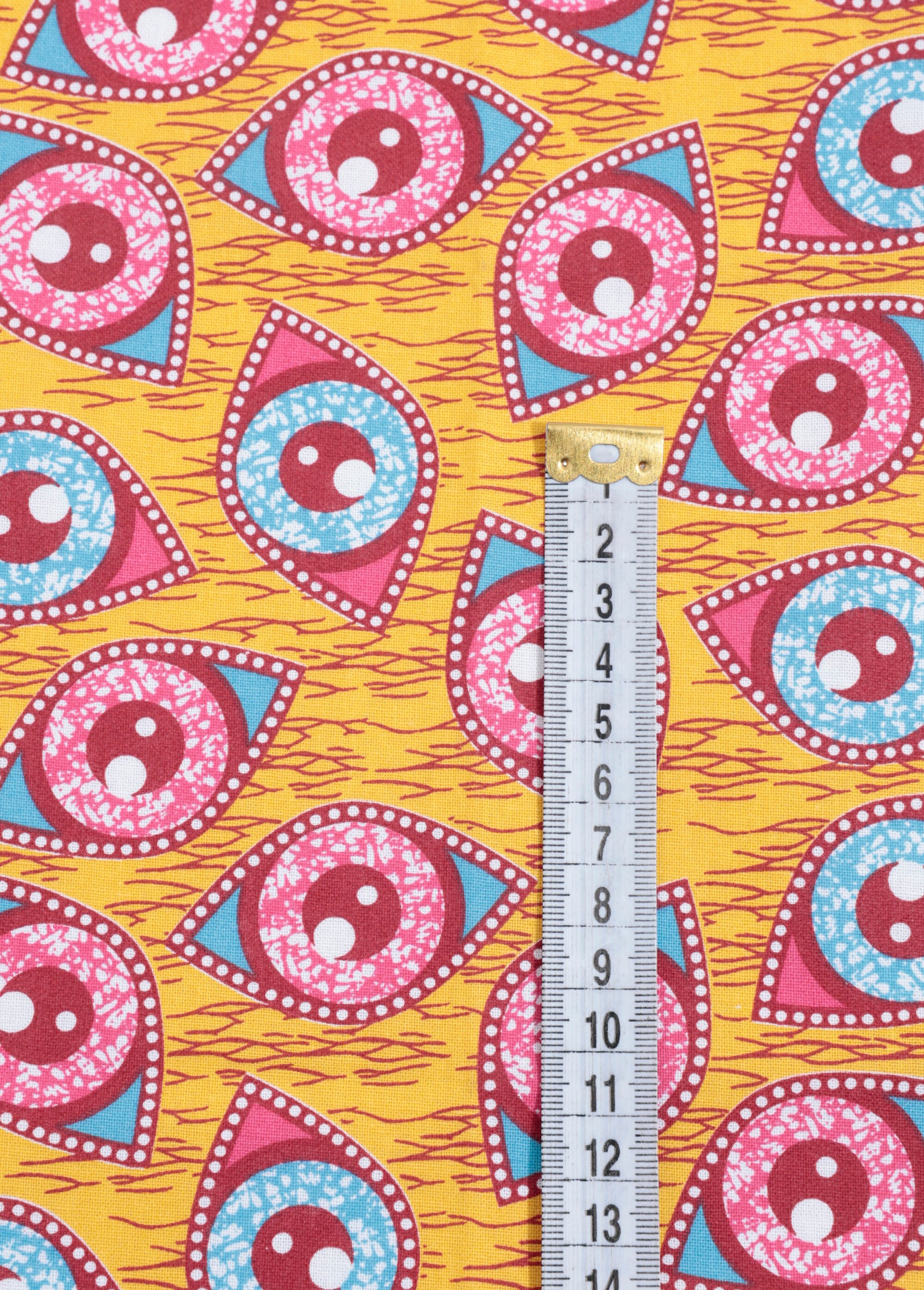 Coupon tissu coton imprimé ethnique 4J