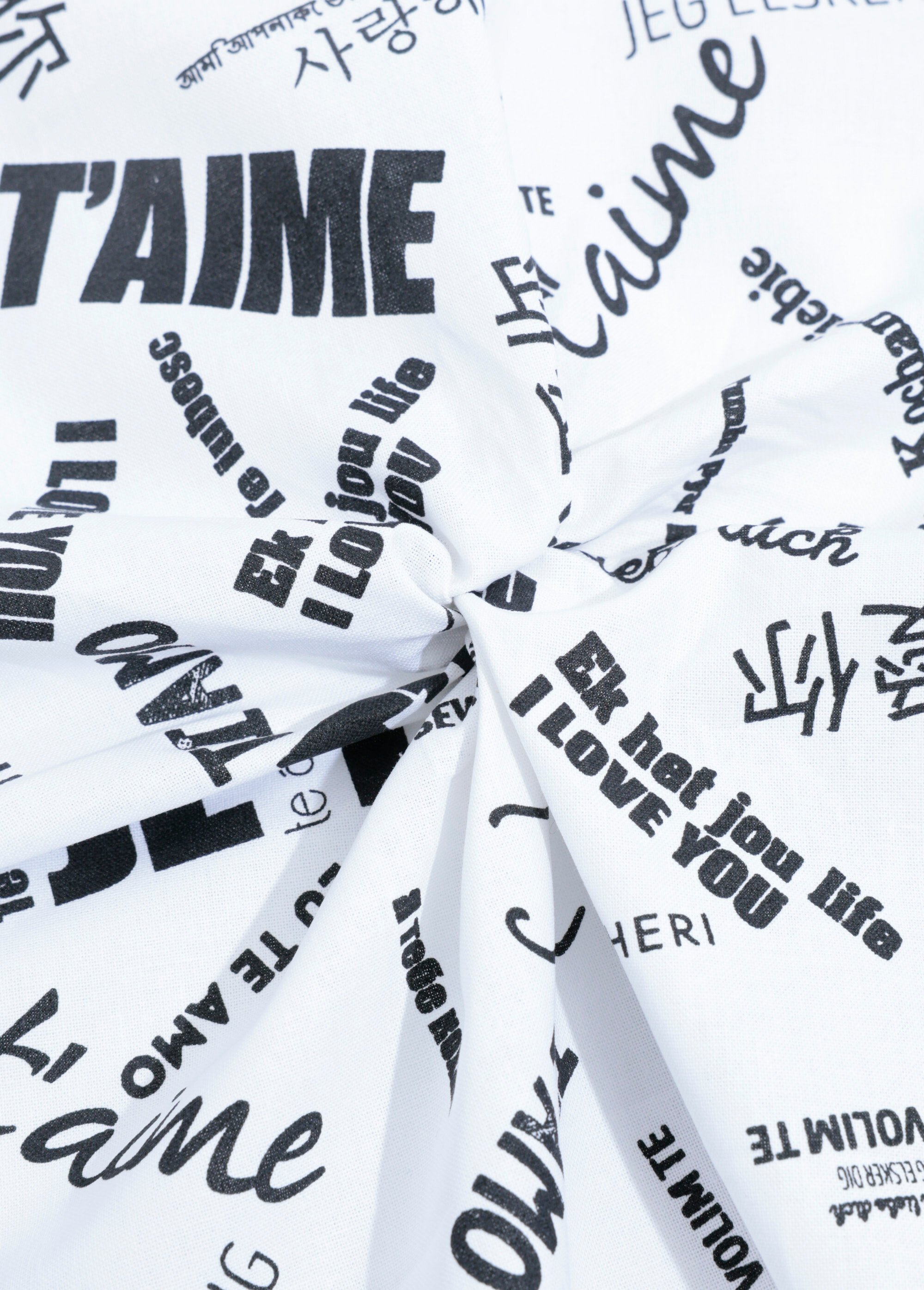 Coupon tissu déco inscriptions Love