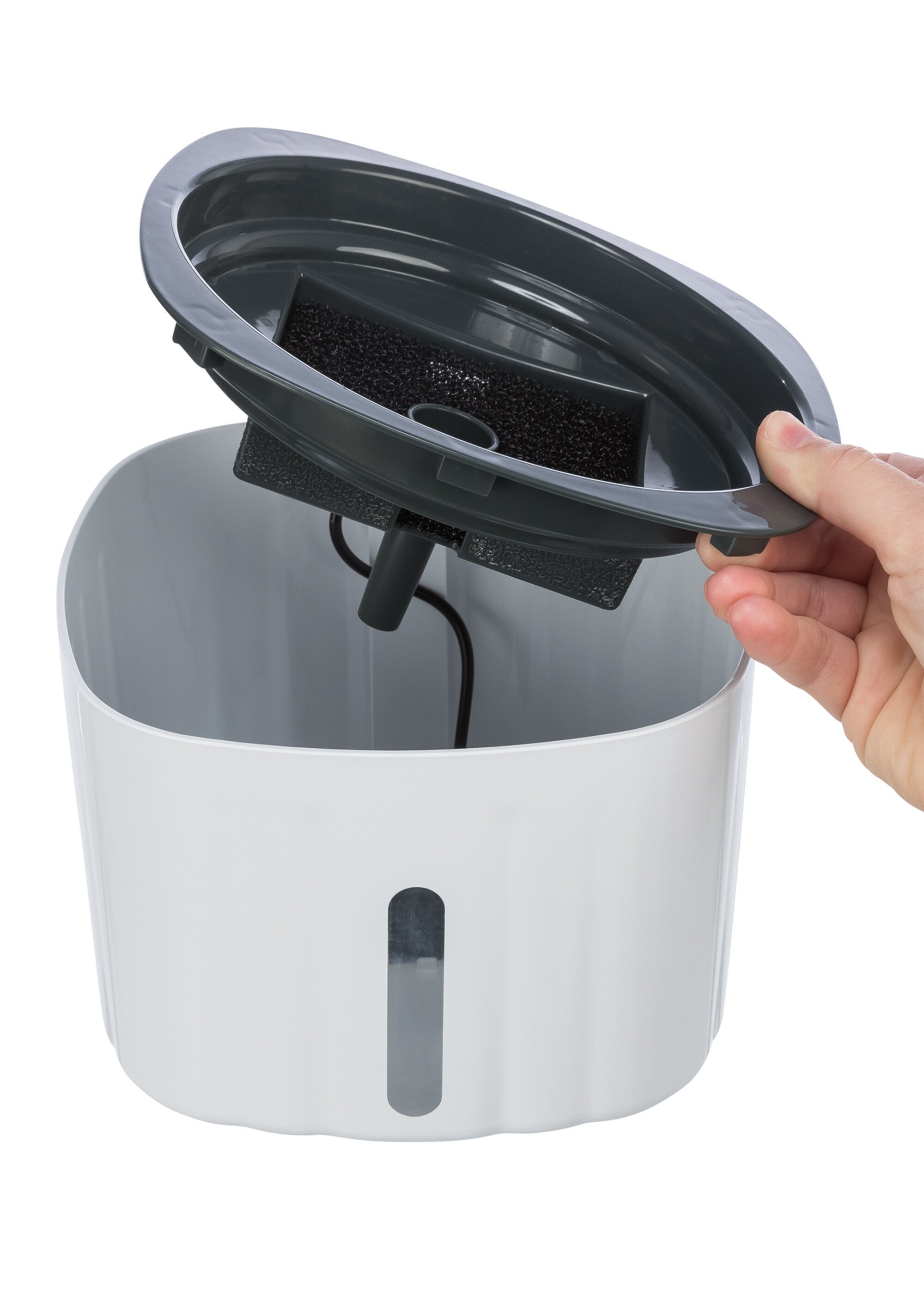 Fontaine à eau avec filtre, pour animaux BLANC TRX-24446 DE1