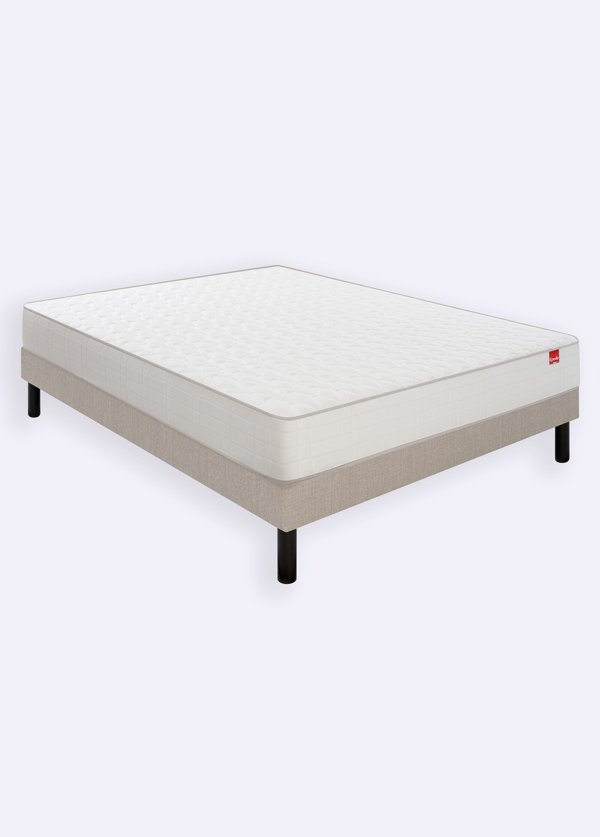 Matelas ferme à ressorts, haut. 22cm BLANC EPE-VOYAGE DE2