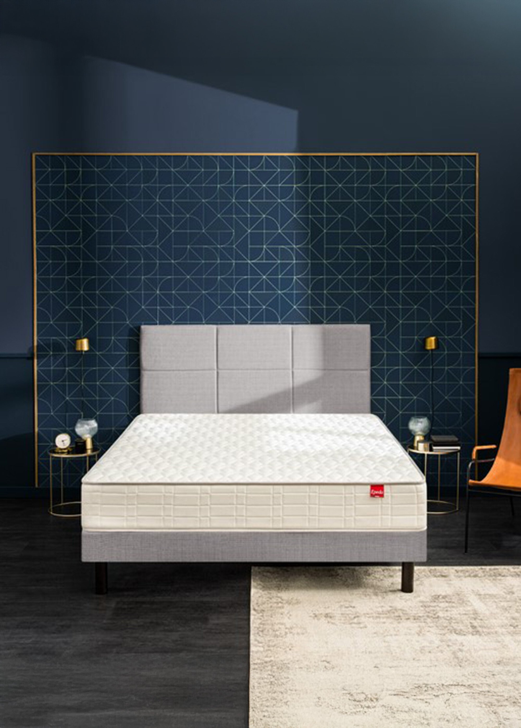 Matelas ferme à ressorts, haut. 22cm BLANC EPE-VOYAGE SF1