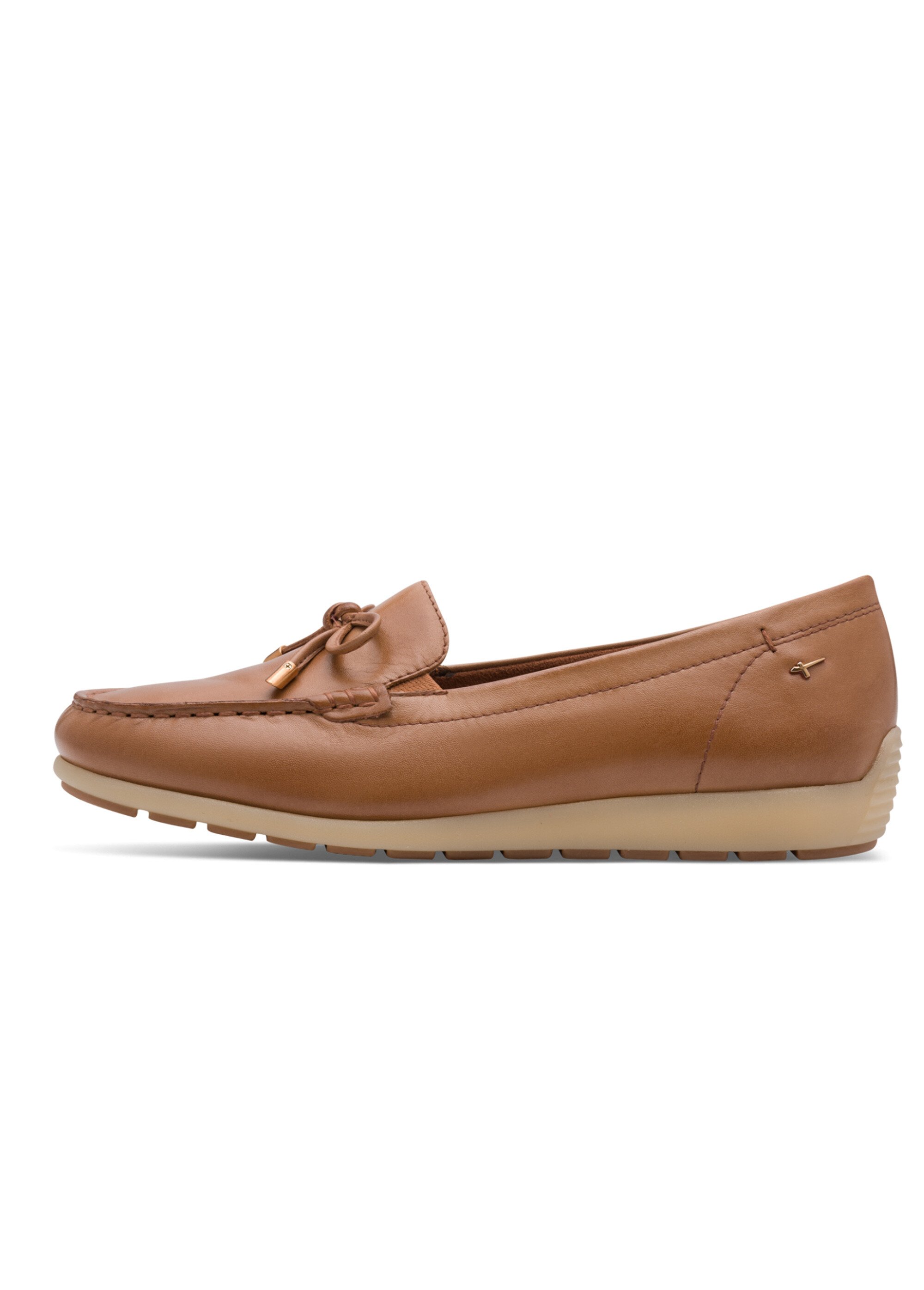 Mocassins confort cuir semelle compensée Femme COGNAC TAM88460044 GA1