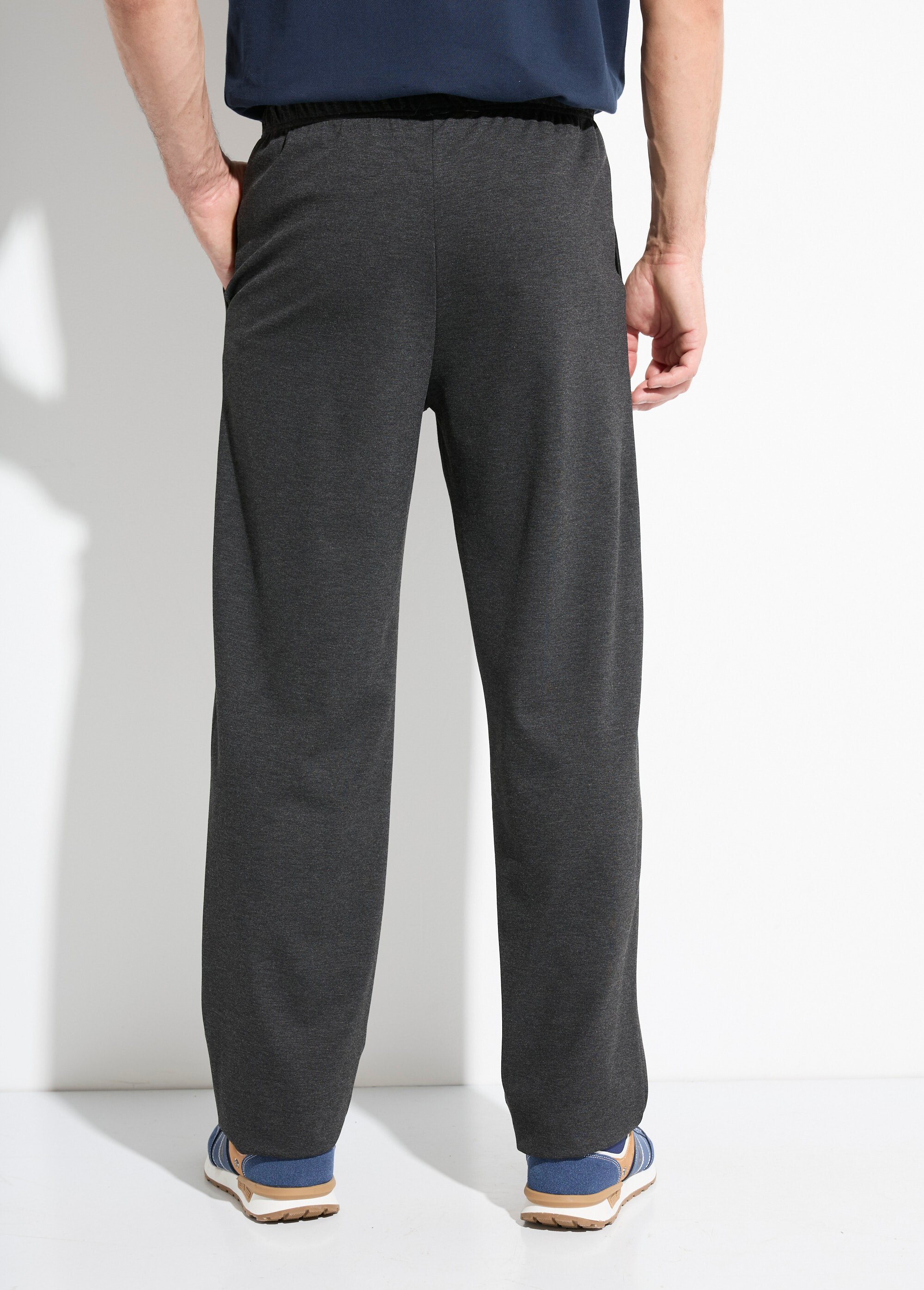 Pantalon droit ceinture élastiquée tissu extensile Homme Gris FAREL DO1