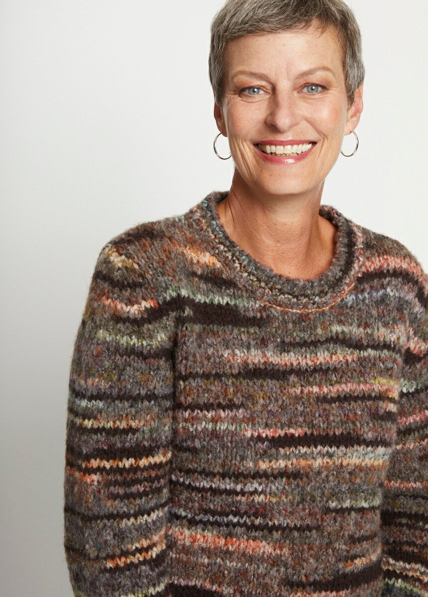 Pull col rond maille effet mouliné