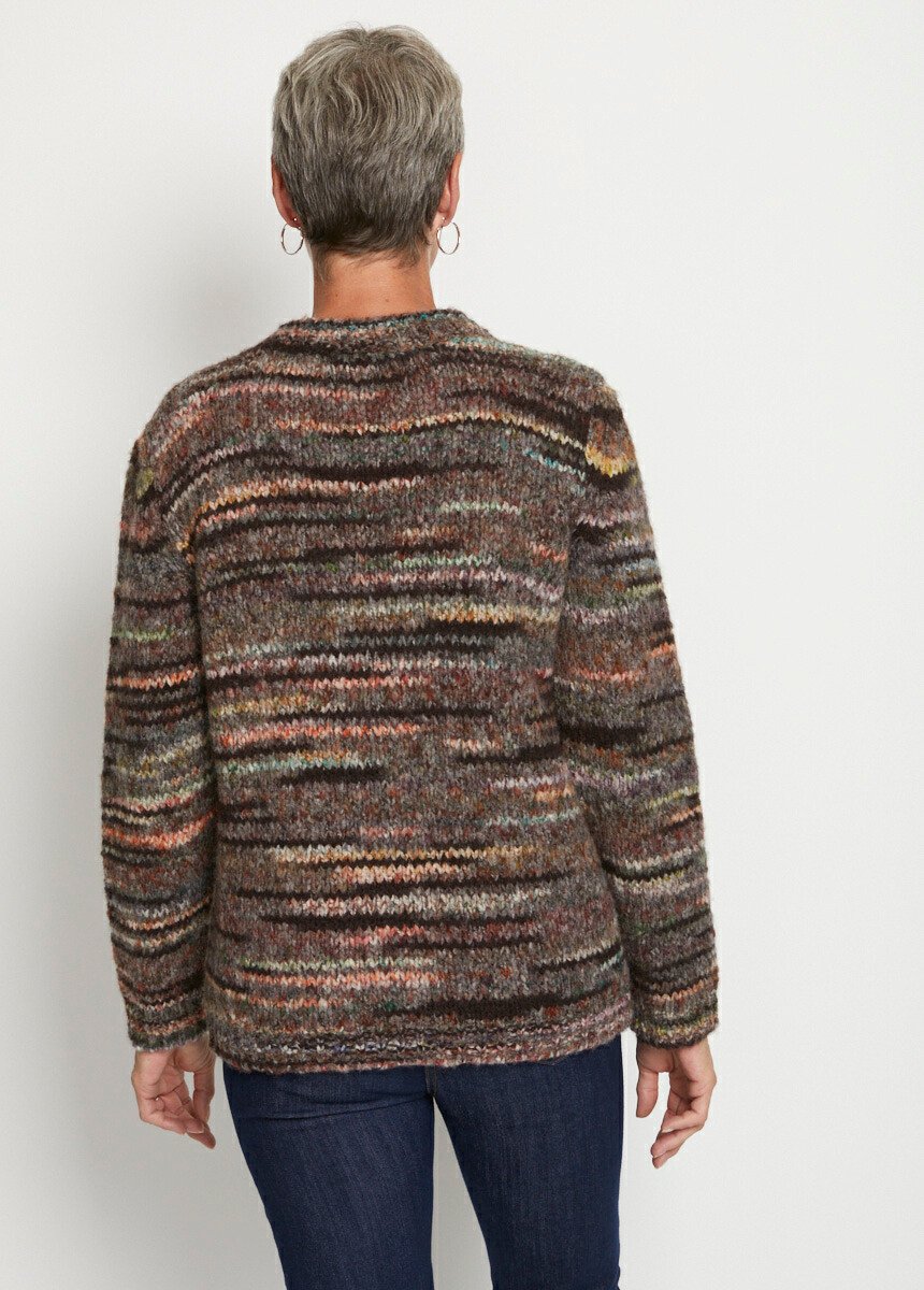 Pull col rond maille effet mouliné